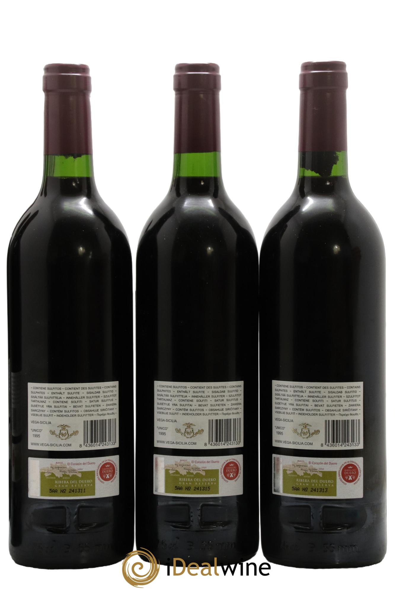 Ribera Del Duero DO Vega Sicilia Unico Famille Alvarez  1995 - Lotto di 6 bottiglie - 4