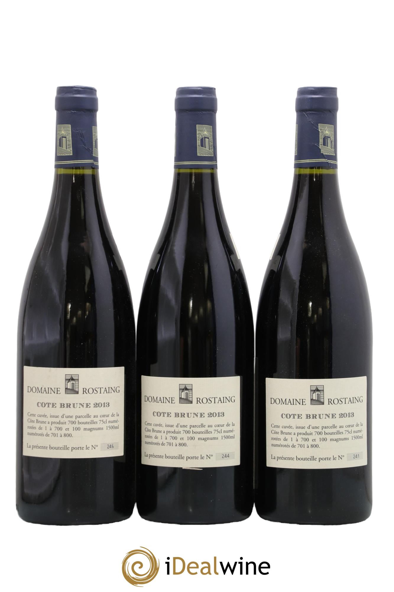 Côte-Rôtie Côte Brune René Rostaing 2013 - Lot of 3 bottles - 1