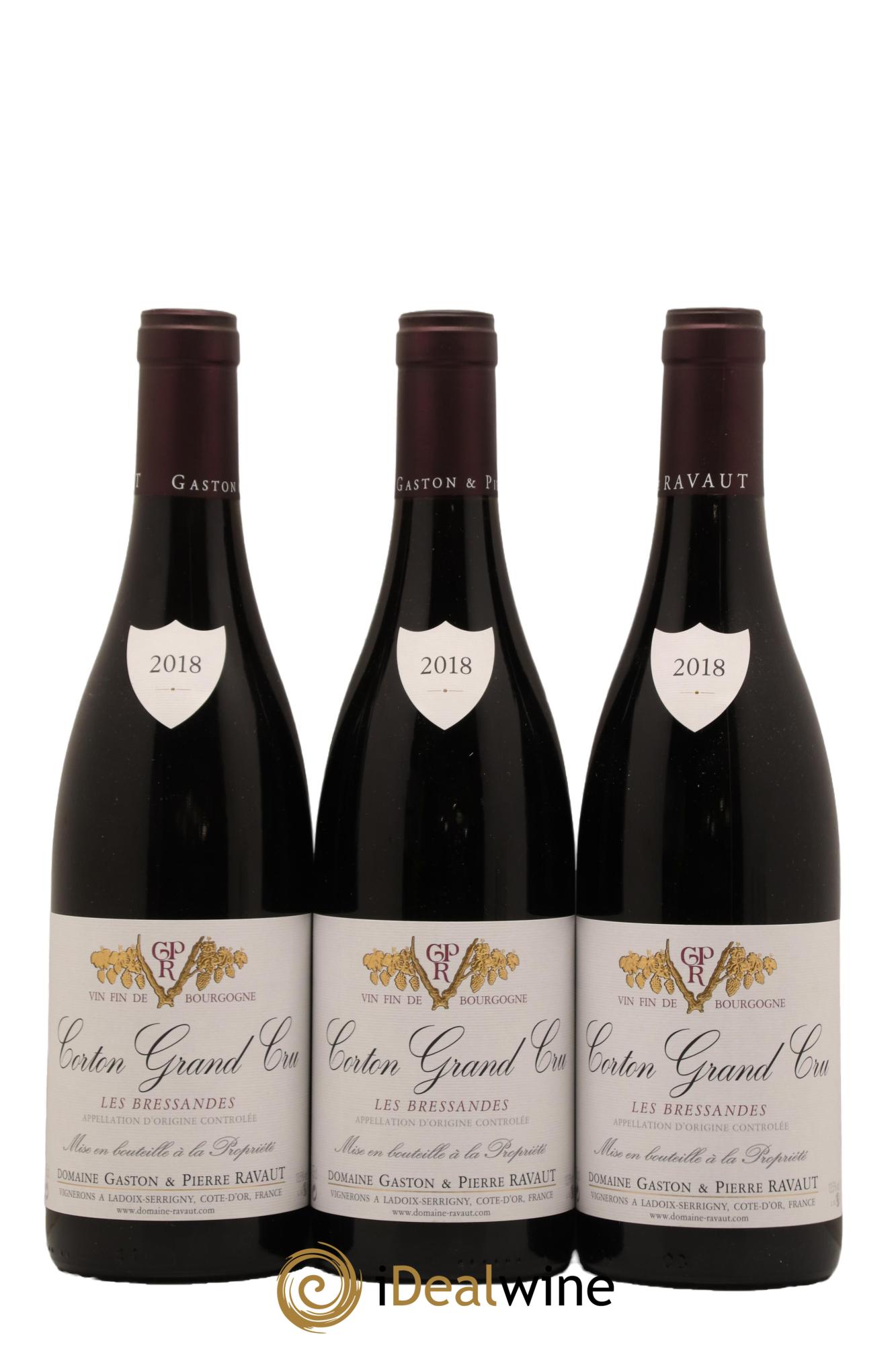 Corton Grand Cru Les Bressandes Gaston et Pierre Ravaut 2018 - Lot de 3 bouteilles - 0