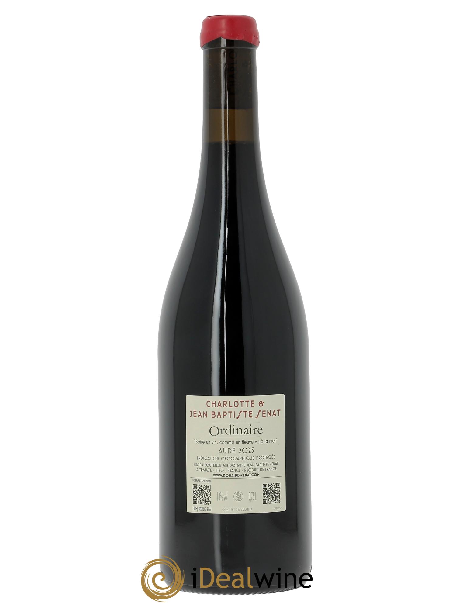 IGP Aude Ordinaire Jean-Baptiste Sénat 2025 - Lot of 1 bottle - 1