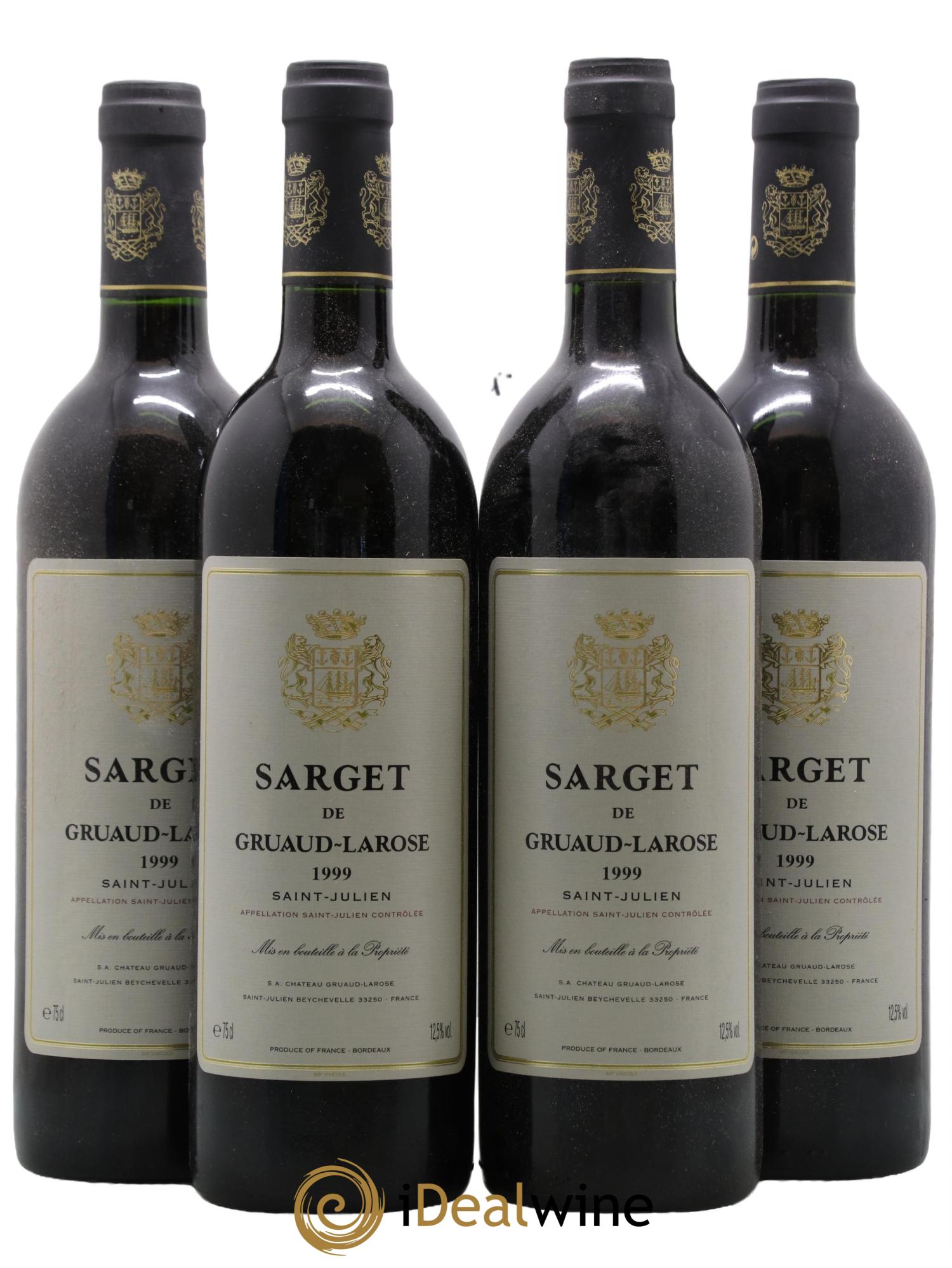 Sarget de Gruaud Larose Second Vin 1999 - Lot de 4 bouteilles - 0