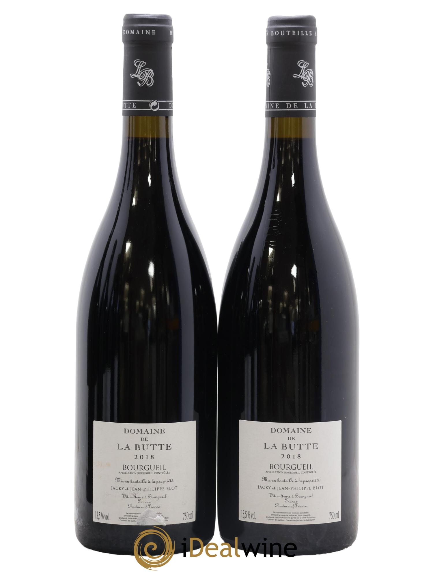 Bourgueil Le Haut de La Butte Domaine de La Butte - Jacky Blot 2018 - Lot of 2 bottles - 1