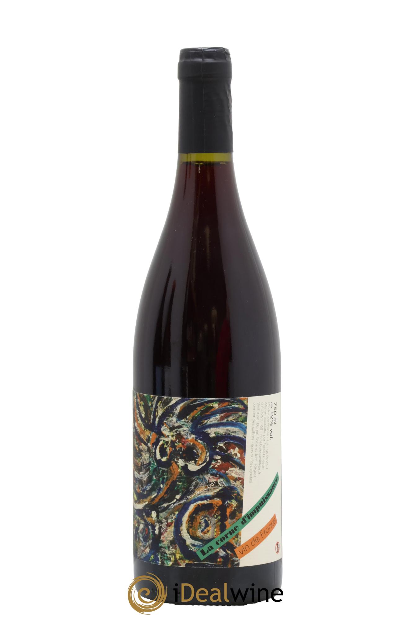 Vin de France La Corne d'Impuissance Daniel Sage 2022 - Lot of 1 bottle - 0