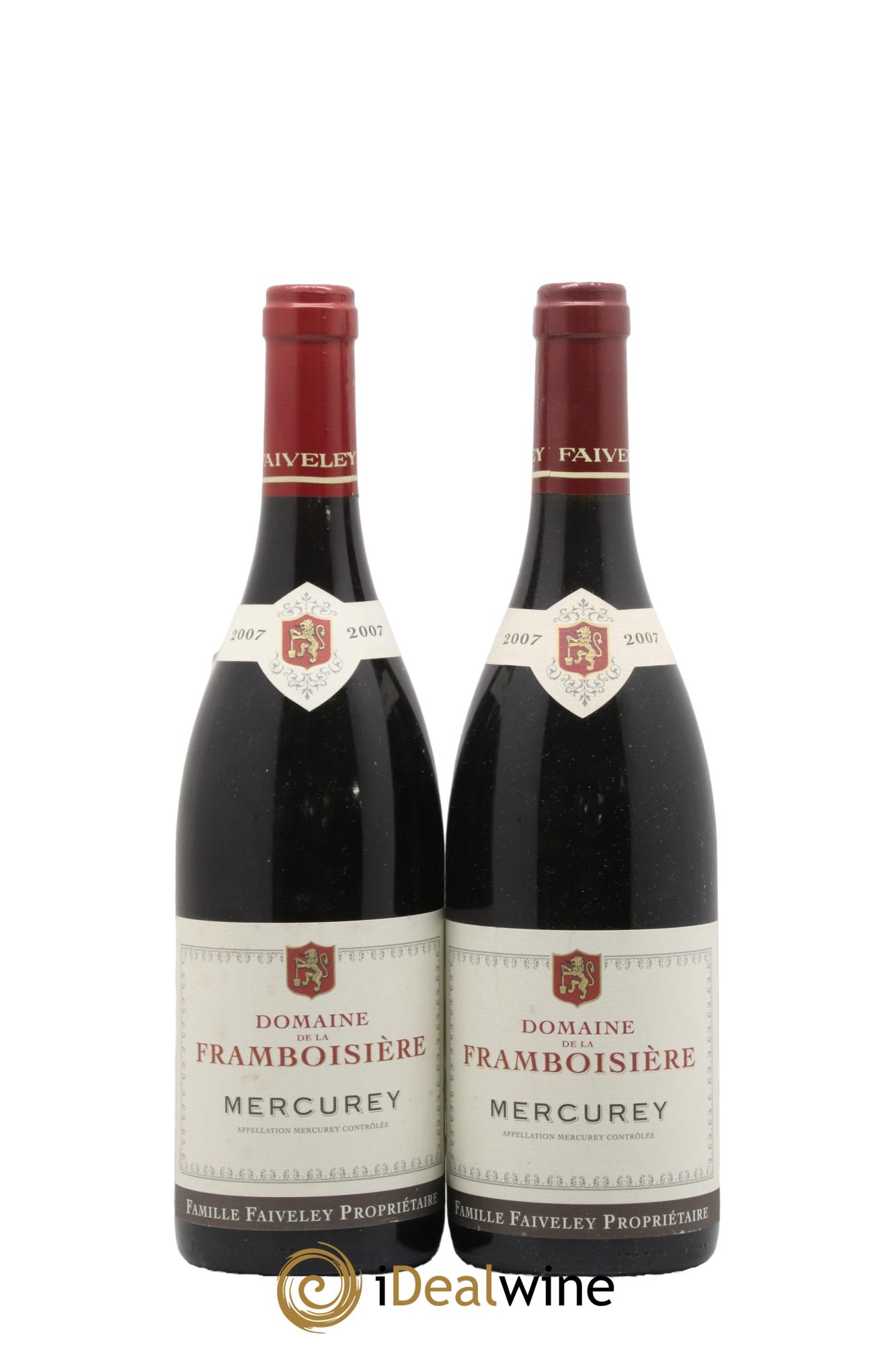 Mercurey Domaine de la Framboisière Faiveley 2007 - Lot de 2 bouteilles - 0