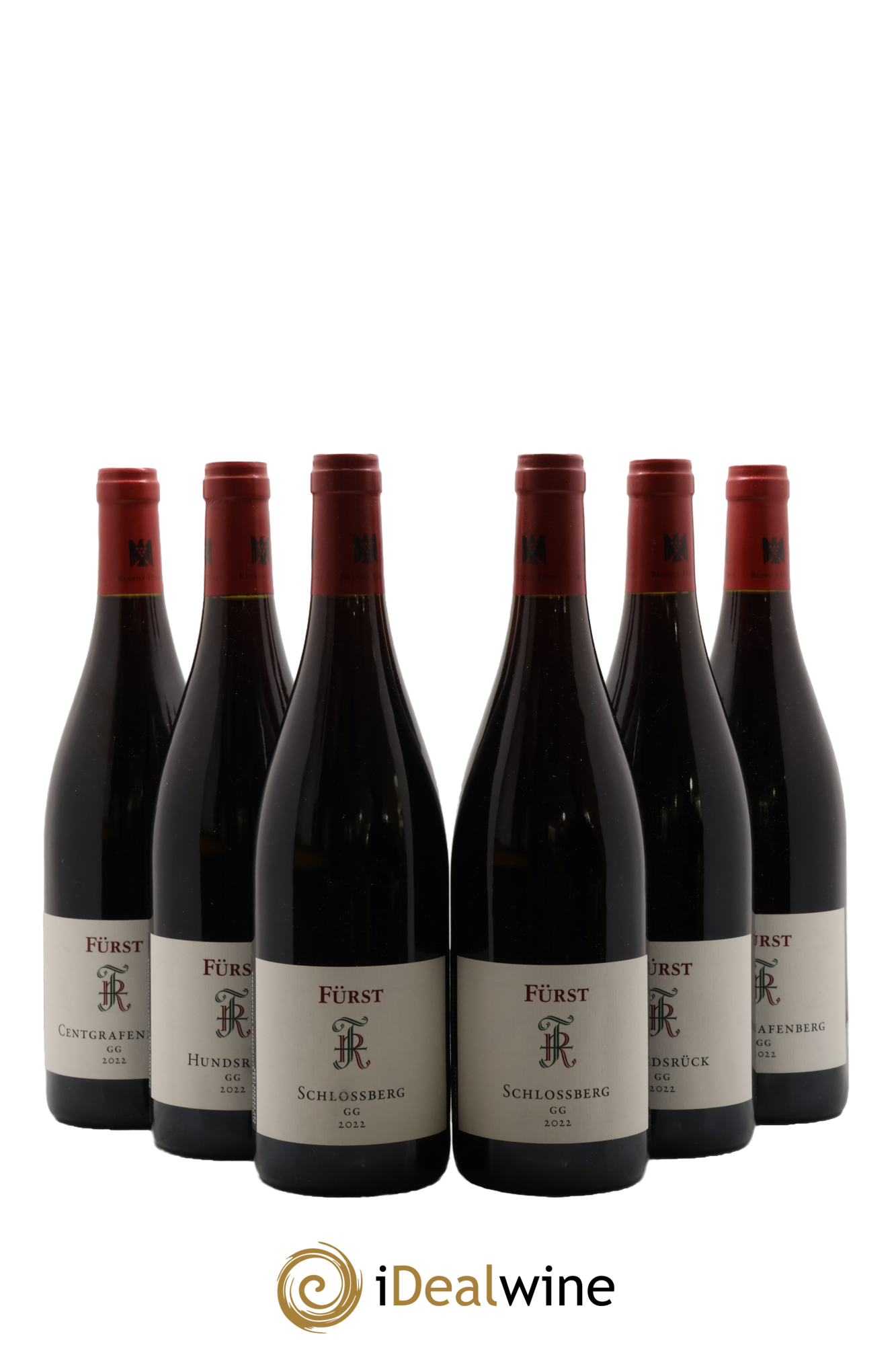 Allemagne Assortment Case GG (2 Schlossberg, 2 Hundsruck, 2 Centgrafenberg) Furst 2022 - Lot de 6 bouteilles - 0
