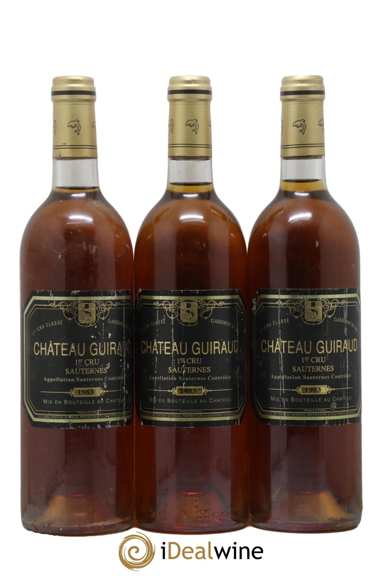 Château Guiraud 1er Grand Cru Classé 1983 - Lotto di 3 bottiglie - 0