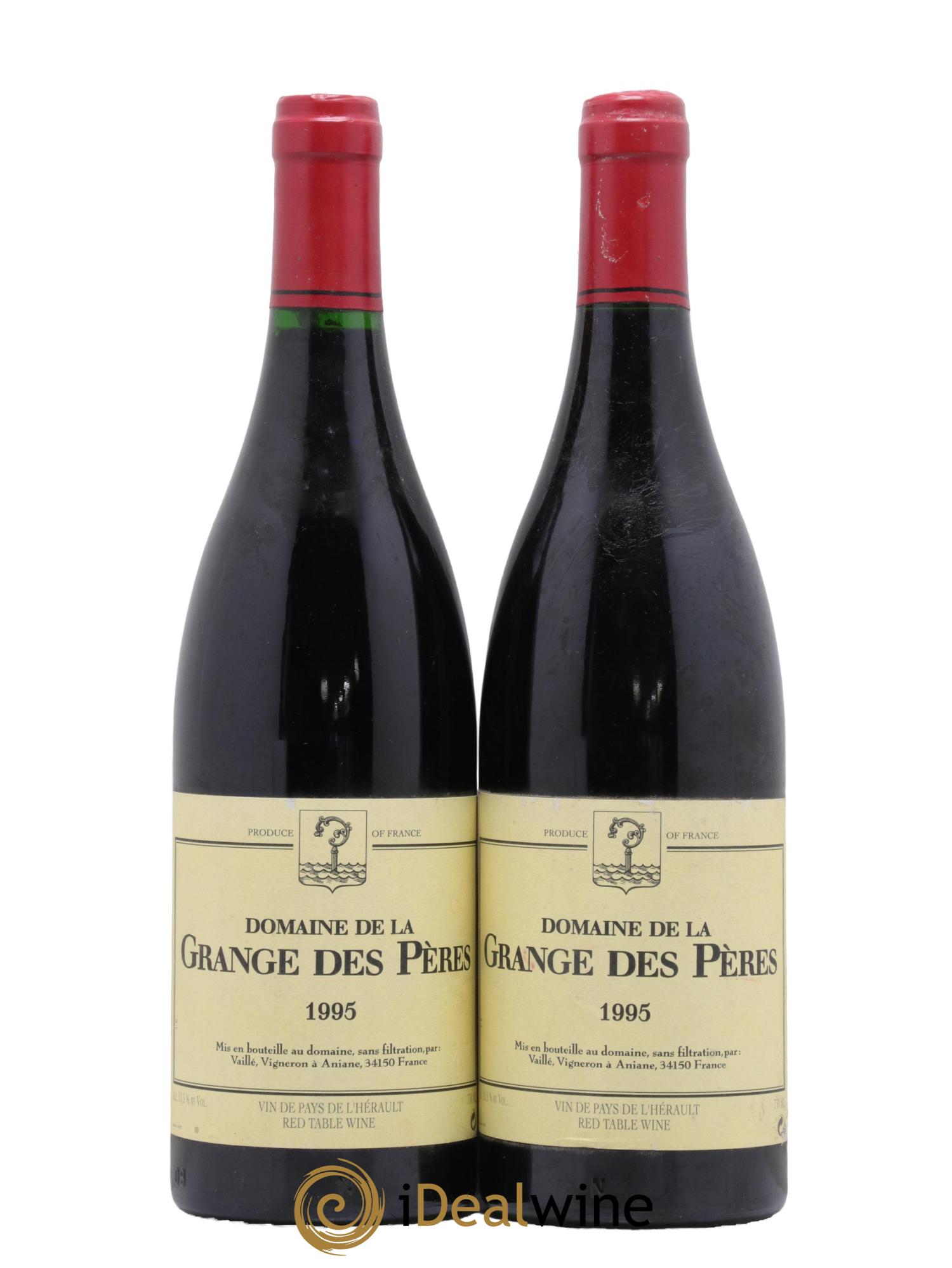 Pays d'Hérault Grange des Pères Laurent Vaillé 1995 - Lot de 2 bouteilles - 0