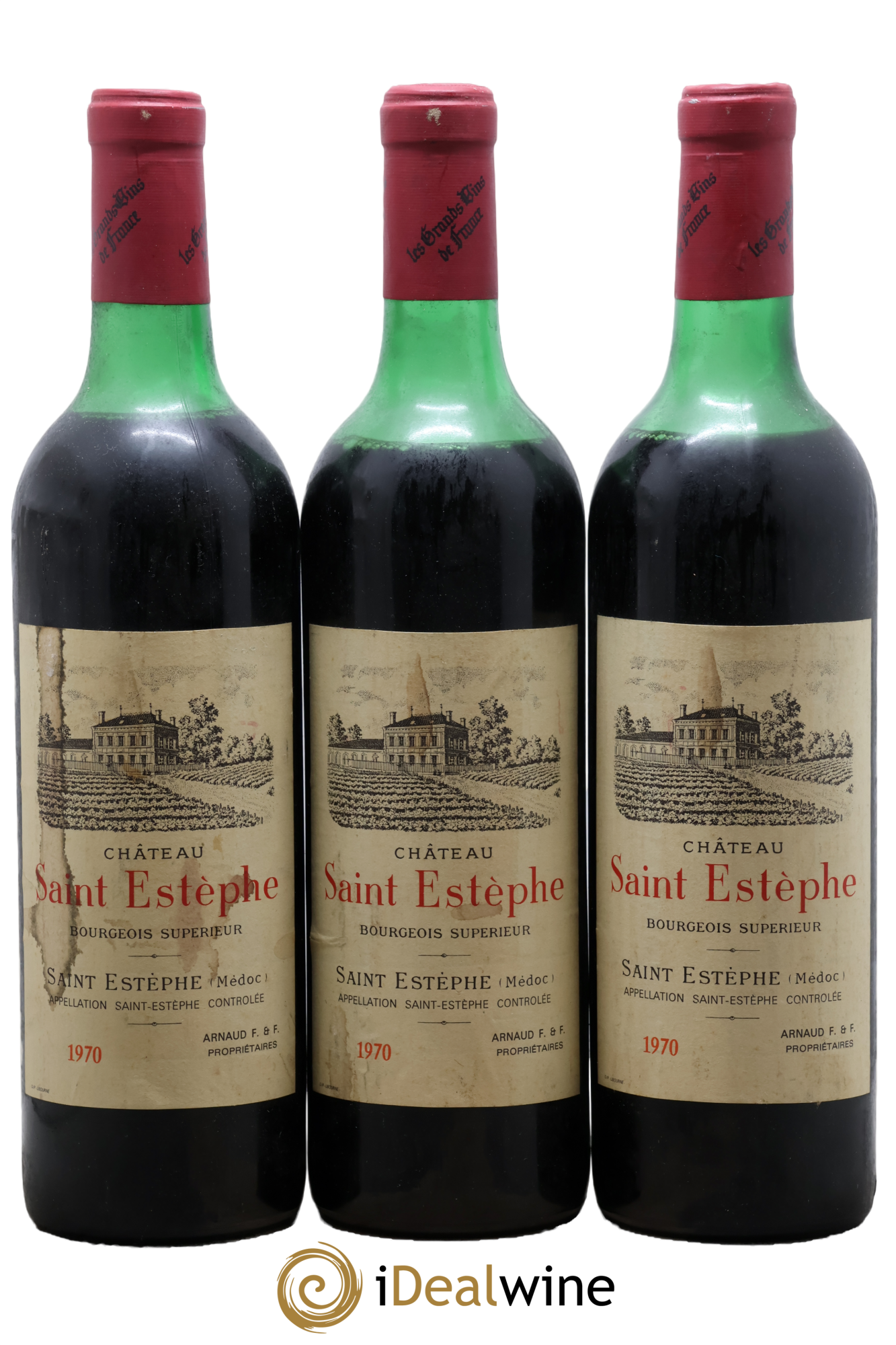 Château Saint-Estèphe 1970 - Lot de 3 bouteilles - 0