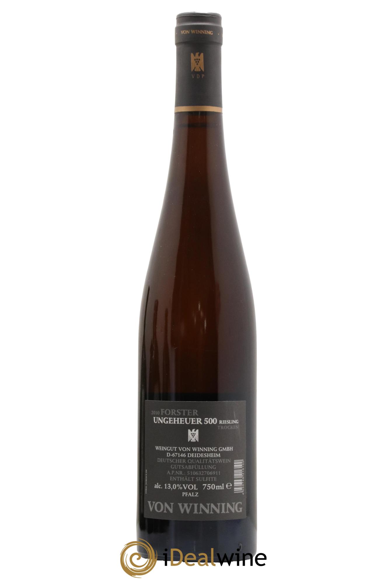 Allemagne Pfalz Riesling Forster U 500 Von Winning 2010 - Lot de 1 bouteille - 1