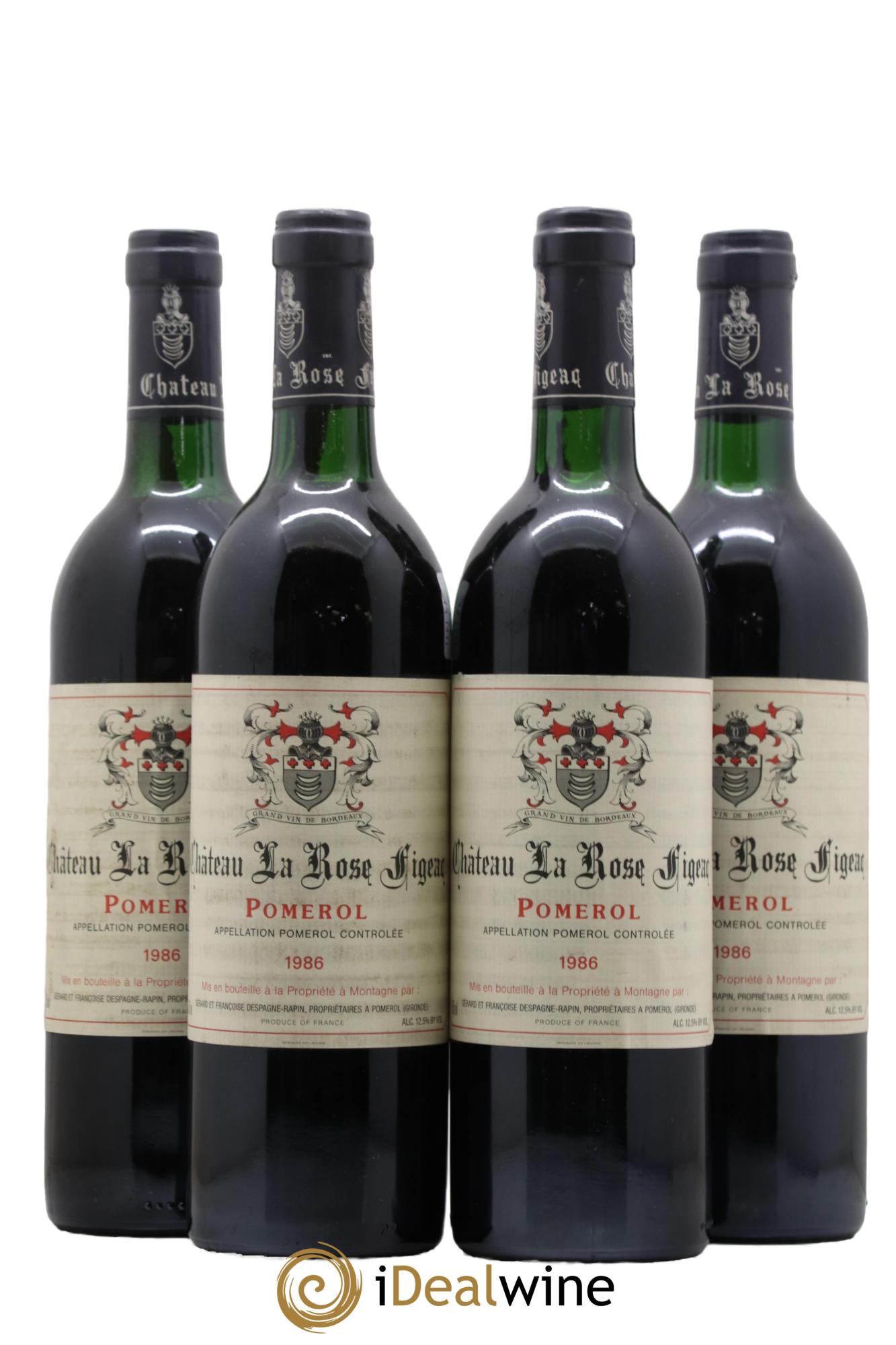 Pomerol Larose Figeac 1986 - Posten von 4 Flaschen - 0