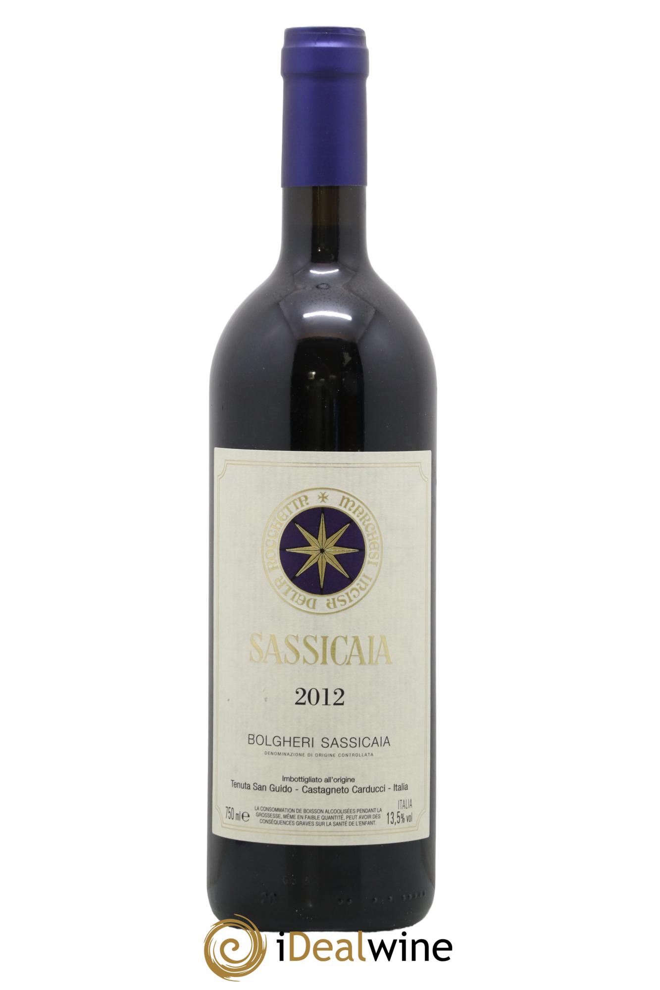Bolgheri DOC Sassicaia Tenuta San Guido 2012 - Lot de 1 bouteille - 0