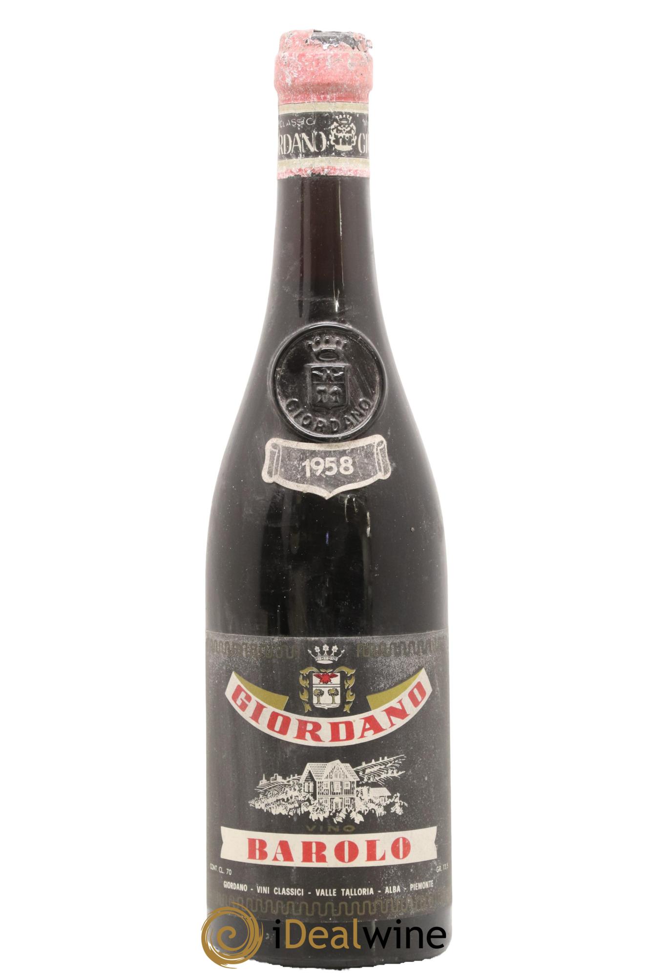 Barolo Giodano 1958 - Lot de 1 bouteille - 0