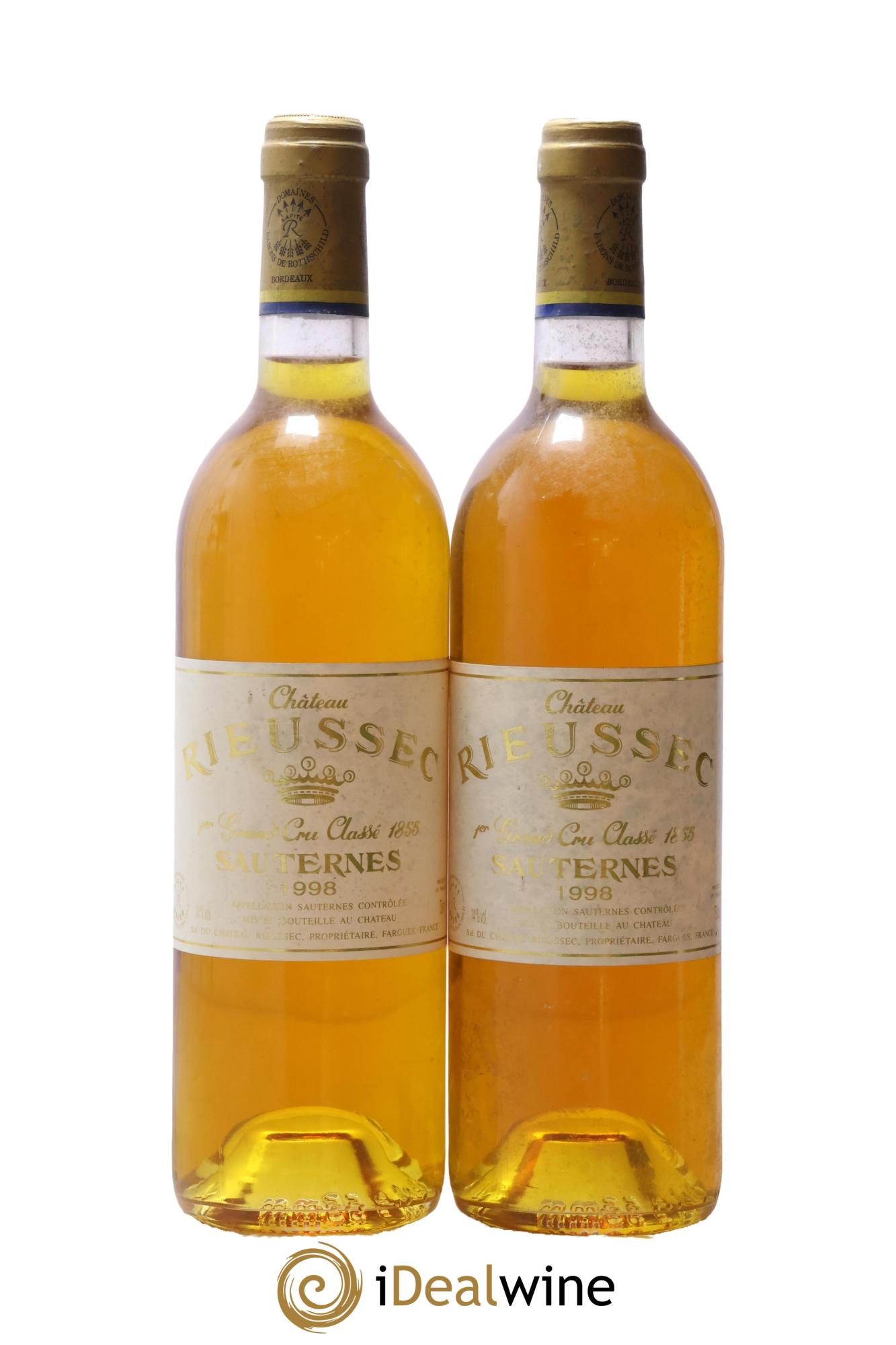 Château Rieussec 1er Grand Cru Classé 1998 - Posten von 2 Flaschen - 0
