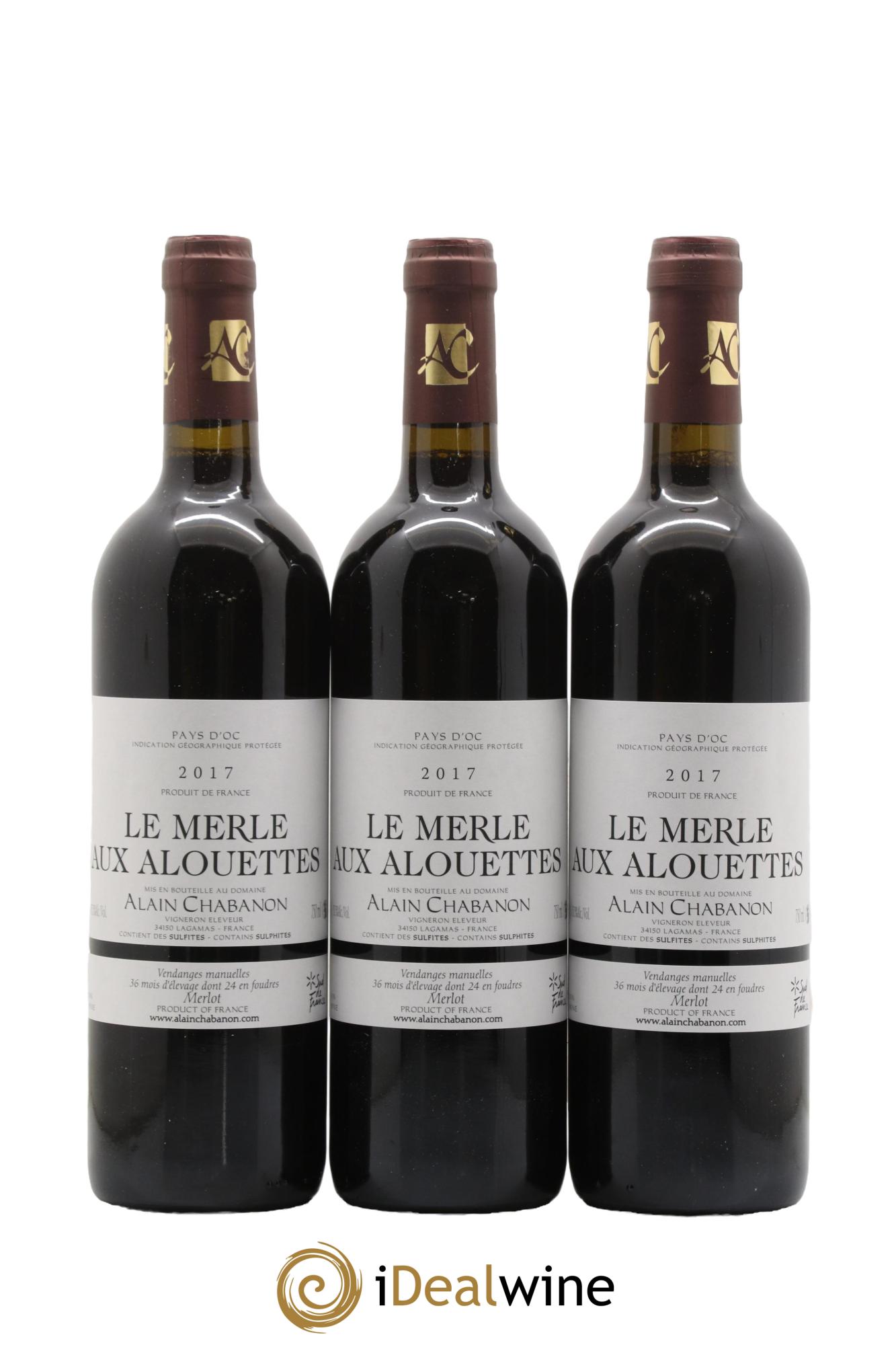 IGP Pays d'Oc Alain Chabanon (Domaine) Le Merle aux Alouettes 2017 - Lot de 12 bouteilles - 1