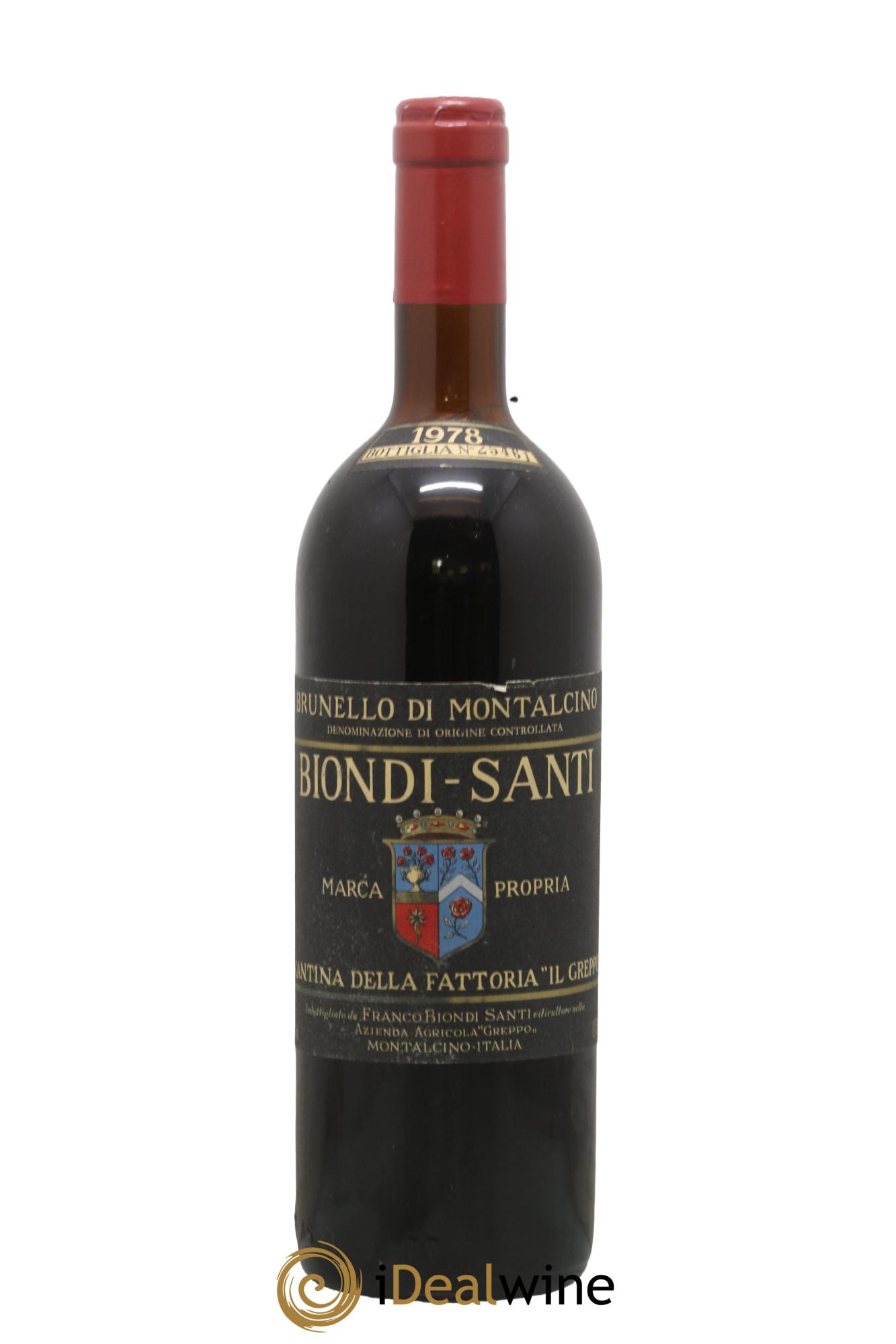 Brunello di Montalcino DOCG Biondi-Santi Tenuta Greppo 1978 - Lot de 1 bouteille - 0
