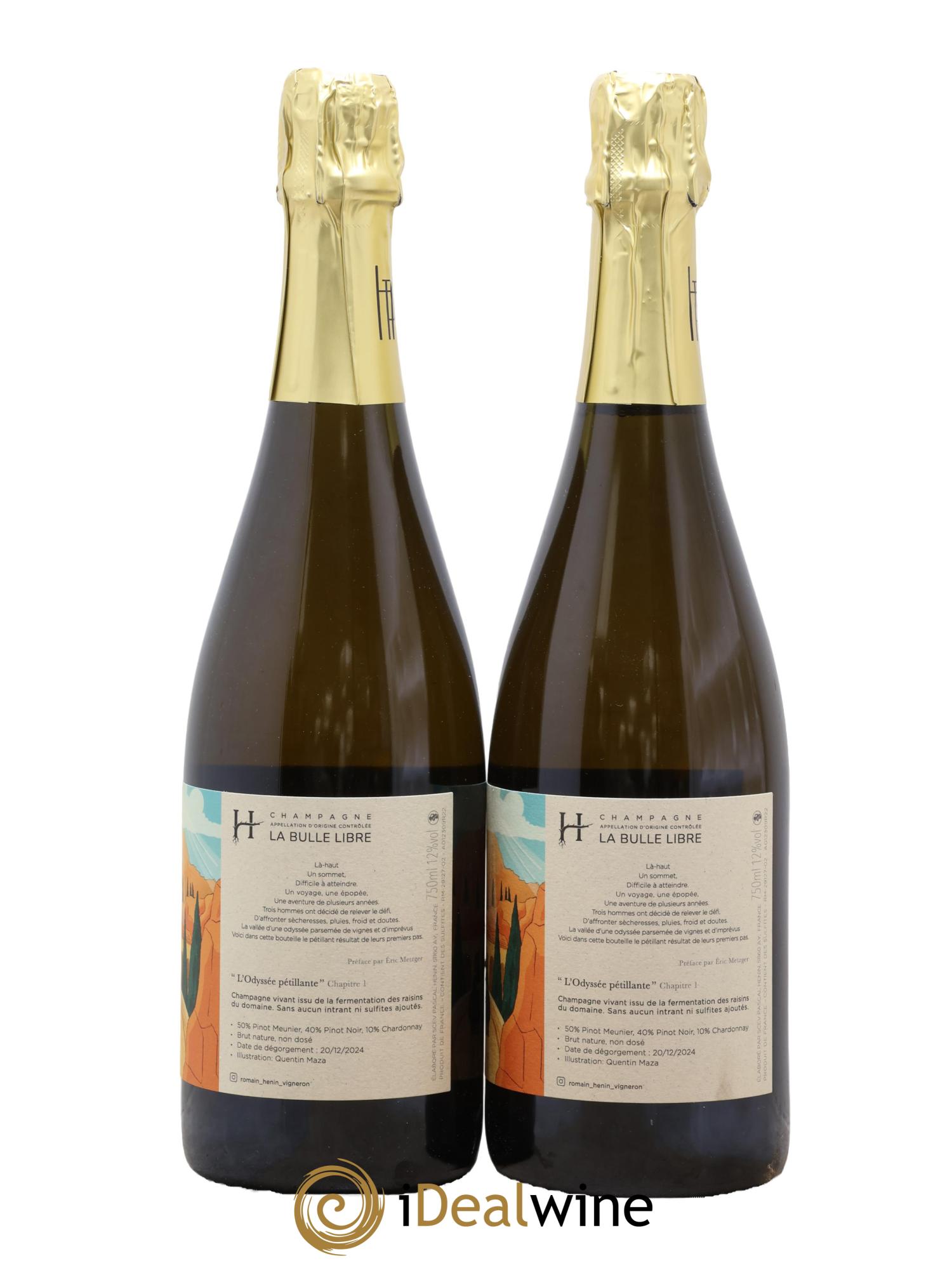 L'Odyssée Pétillante Chapitre 1 Romain Henin - Lot de 2 bouteilles - 1