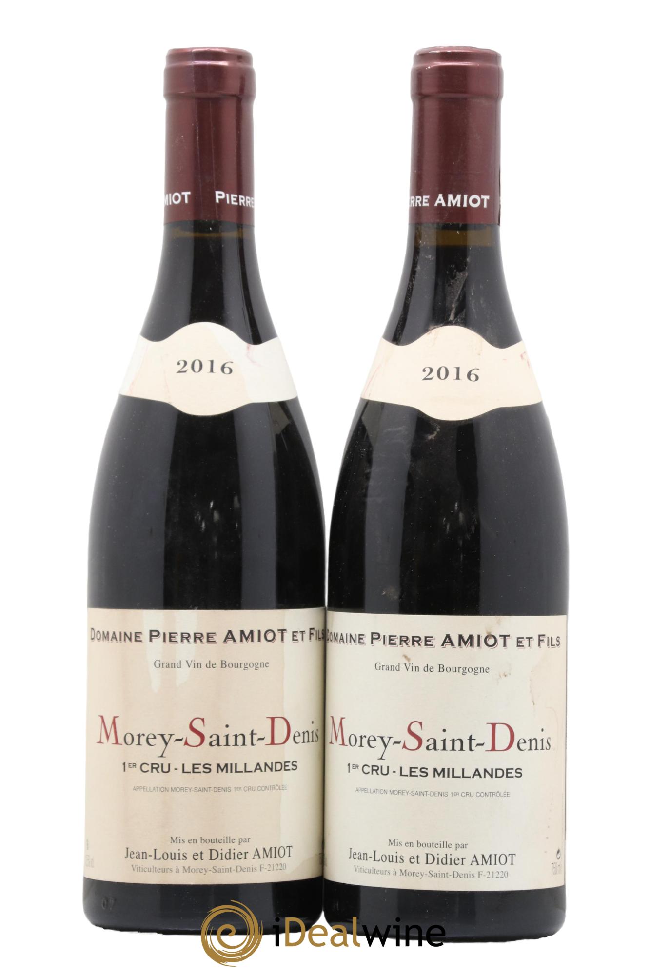 Morey-Saint-Denis 1er Cru Les Millandes Domaine Pierre Amiot 2016 - Lot de 2 bouteilles - 0