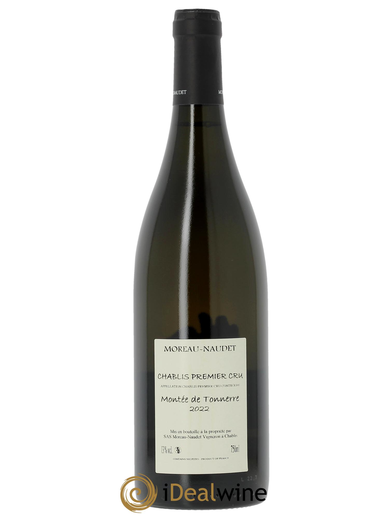 Chablis 1er Cru Montée de Tonnerre Moreau-Naudet 2022 - Lot de 1 bouteille - 1