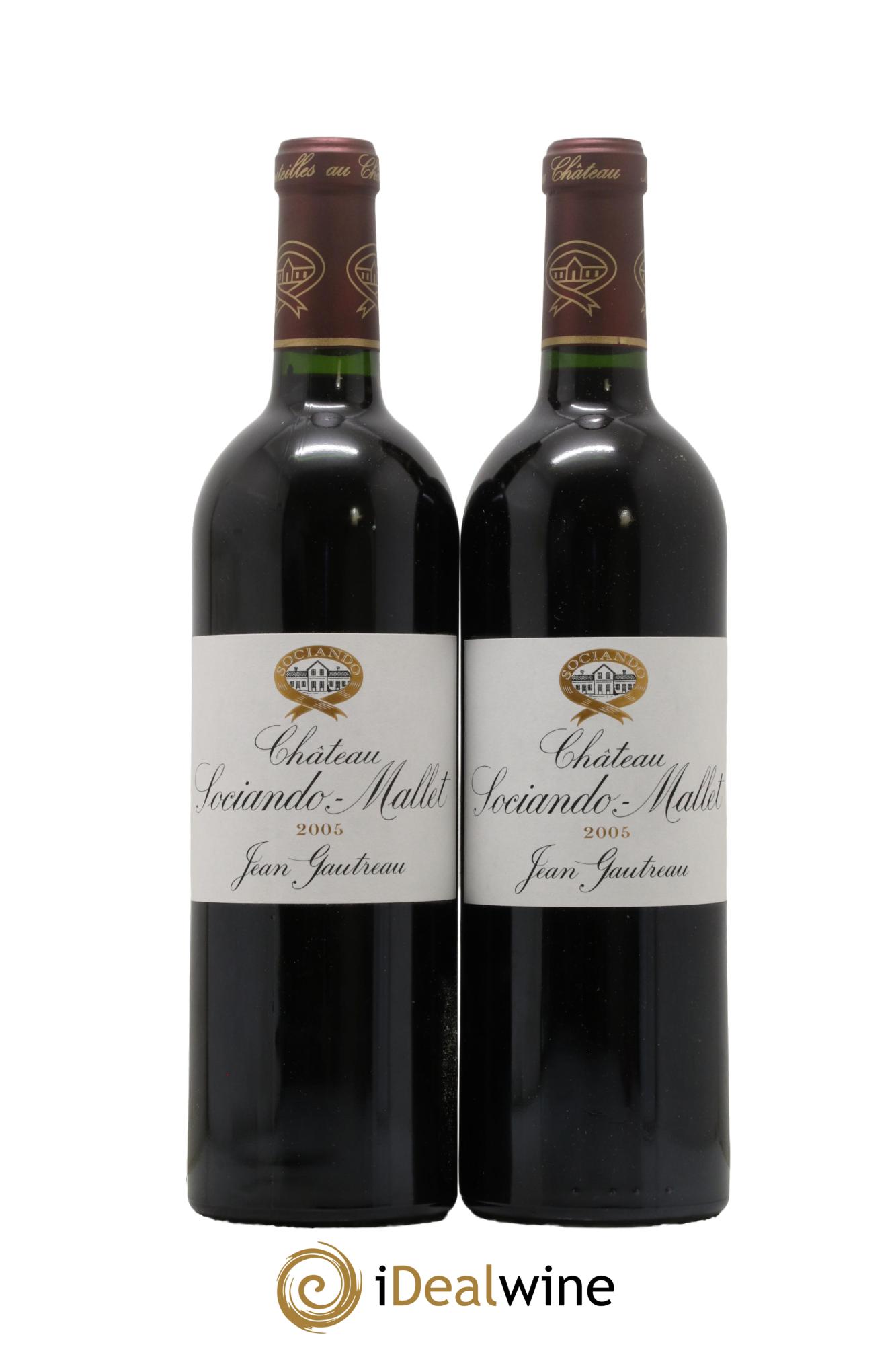 Château Sociando Mallet 2005 - Lot de 2 bouteilles - 0