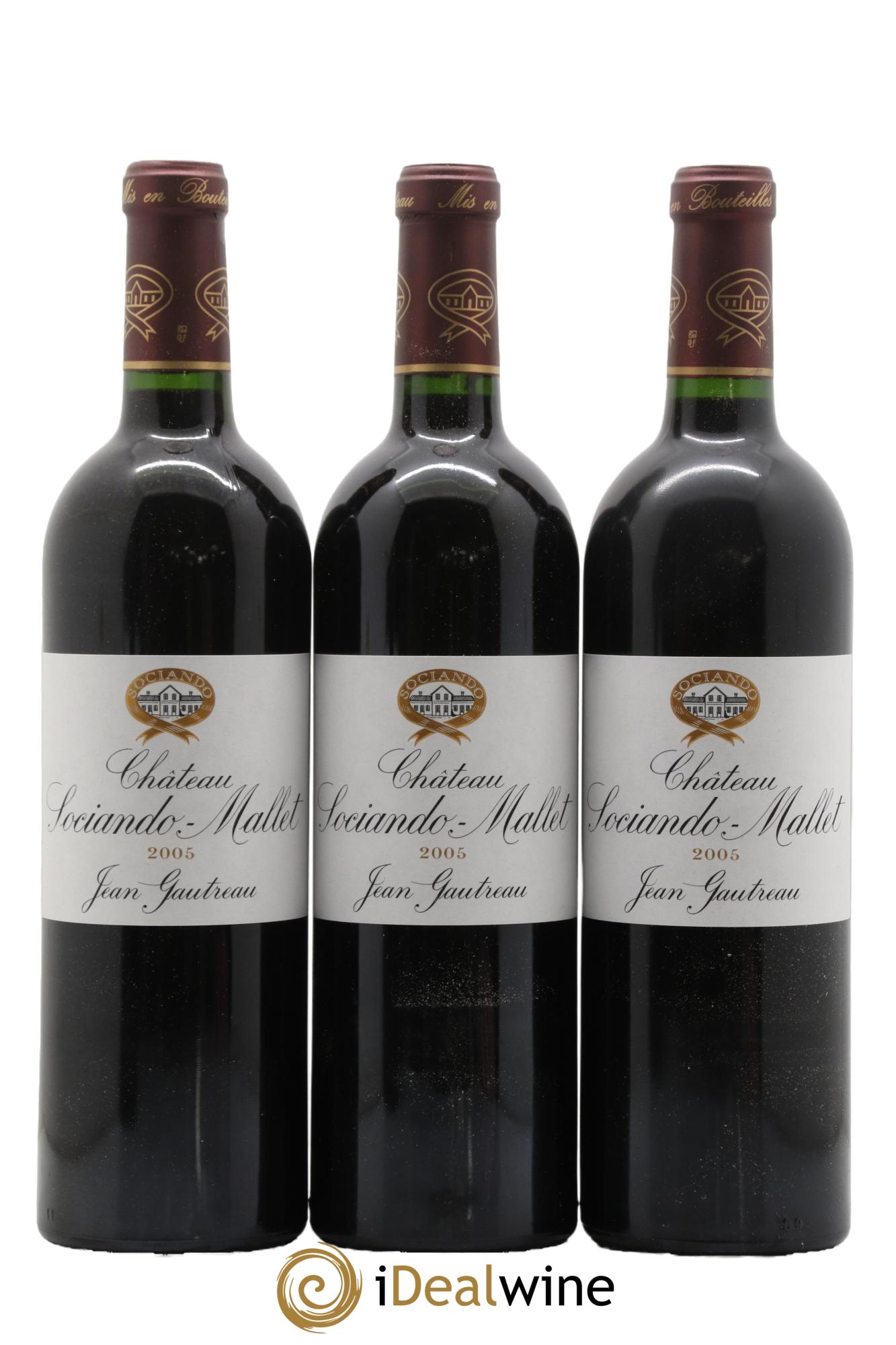 Château Sociando Mallet 2005 - Lot of 12 bottles - 3