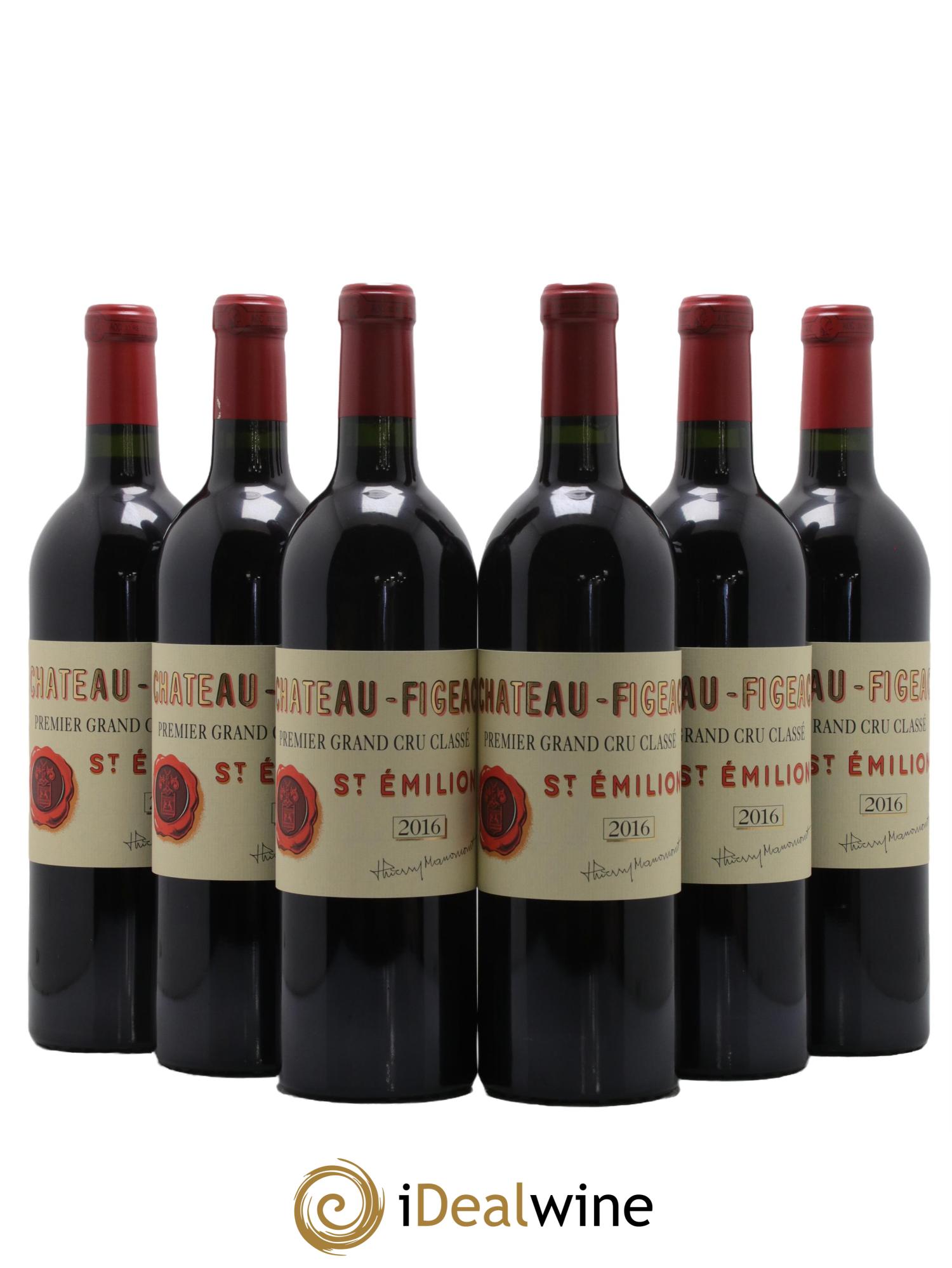 Château Figeac 1er Grand Cru Classé A 2016 - Lot de 6 bouteilles - 0