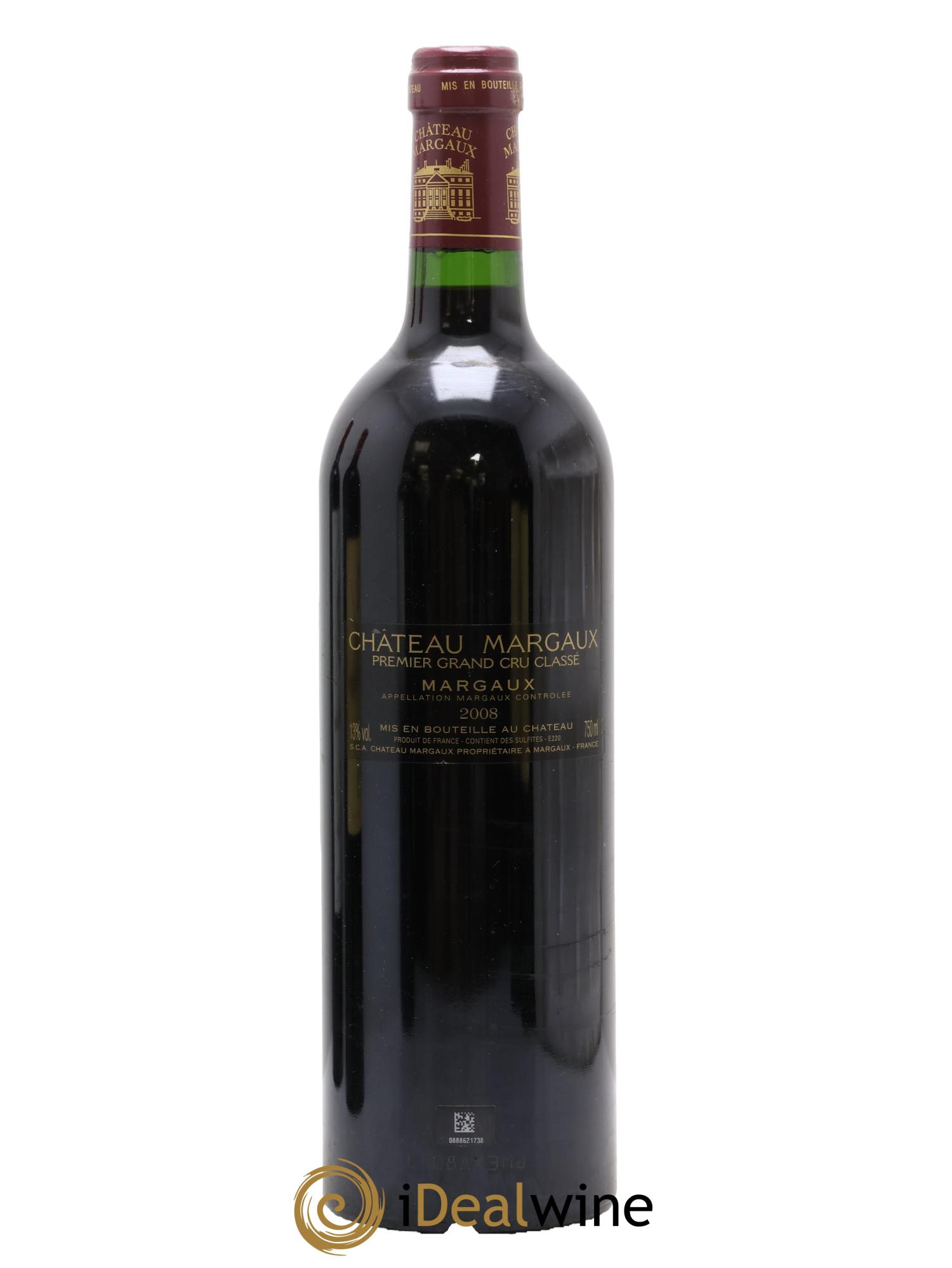 Château Margaux 1er Grand Cru Classé 2008 - Lot de 1 bouteille - 1