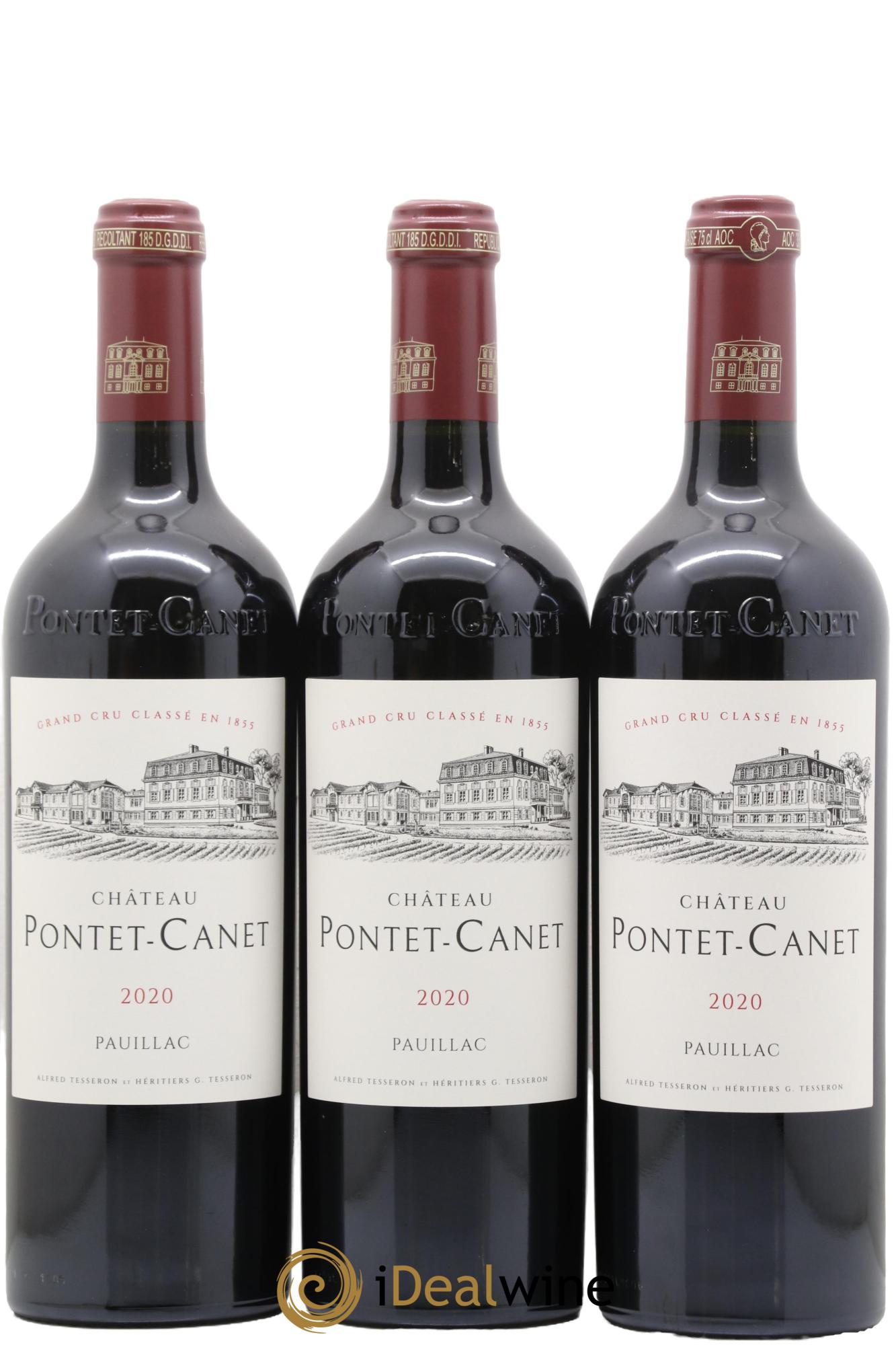 Château Pontet Canet 5ème Grand Cru Classé 2020 - Lot of 3 bottles - 0