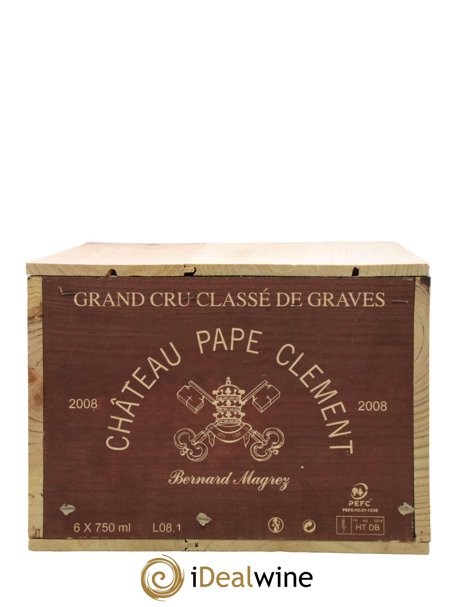 Château Pape Clément Cru Classé de Graves 2008 - Lot of 6 bottles - 1