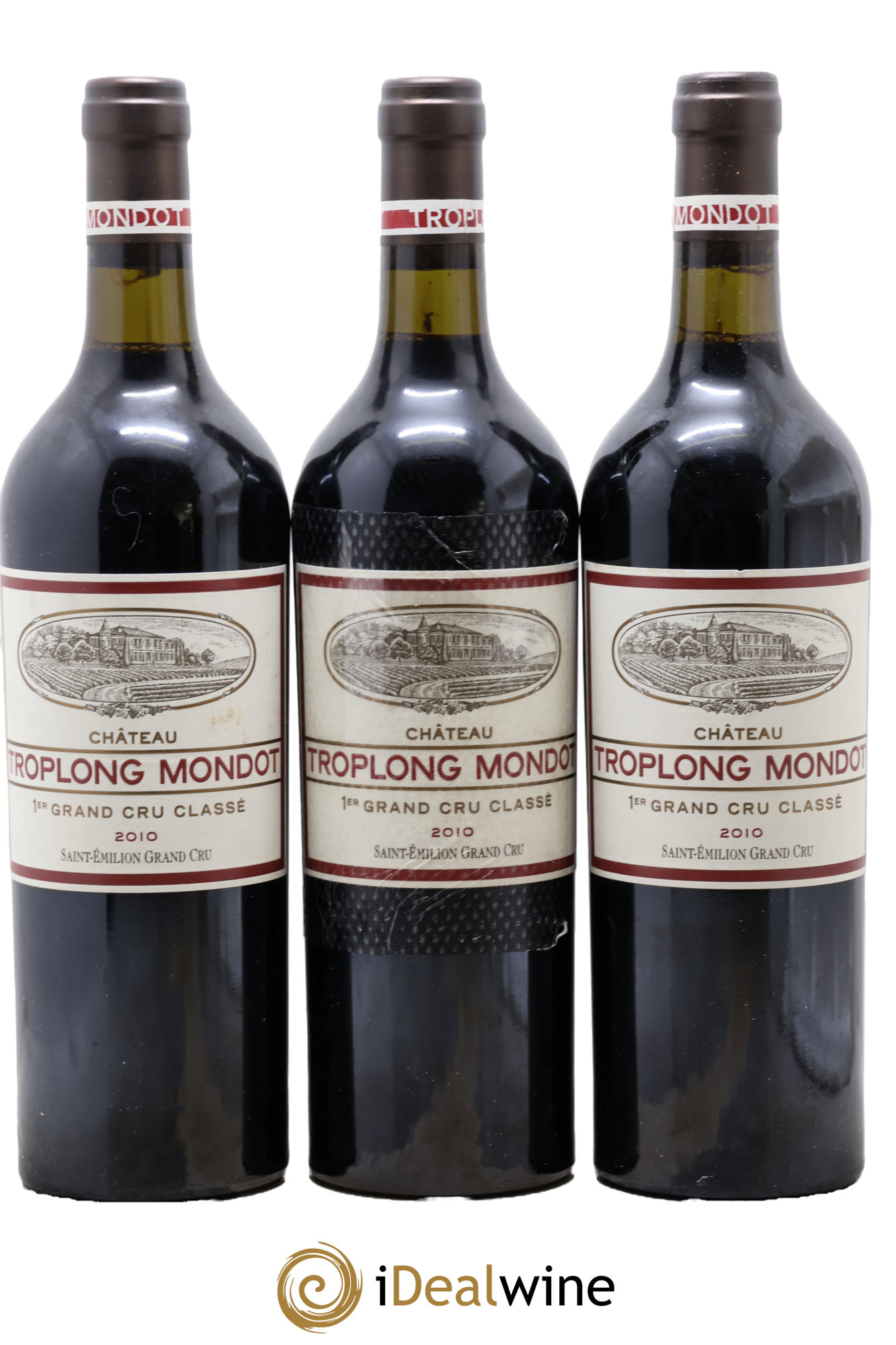 Château Troplong Mondot 1er Grand Cru Classé B 2010 - Lot de 3 bouteilles - 0