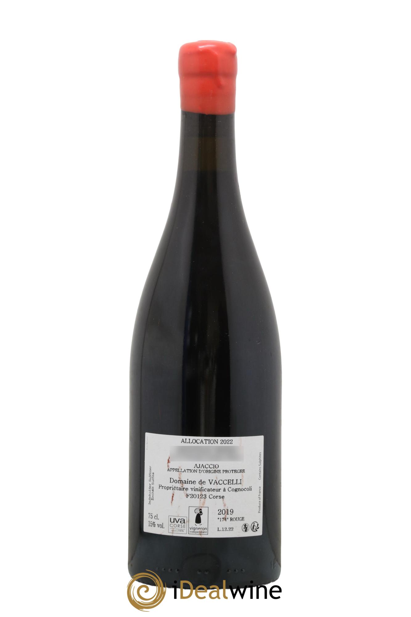 Ajaccio Granit 174 Vaccelli 2019 - Lot of 1 bottle - 1