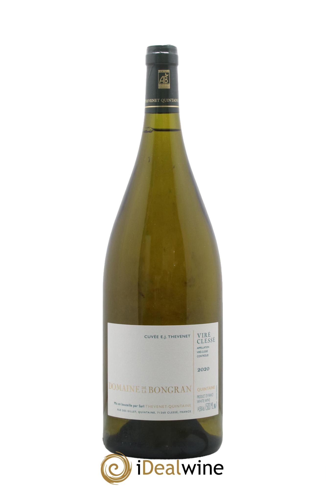 Viré-Clessé Cuvée E.J. Thevenet Domaine de la Bongran (J.Thevenet) Quintaine 2020 - Lot de 1 magnum - 0