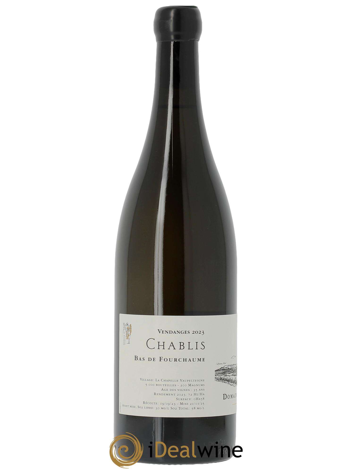 Chablis Bas de Fourchaume Jean Dauvissat 2023 - Lot de 1 bouteille - 1
