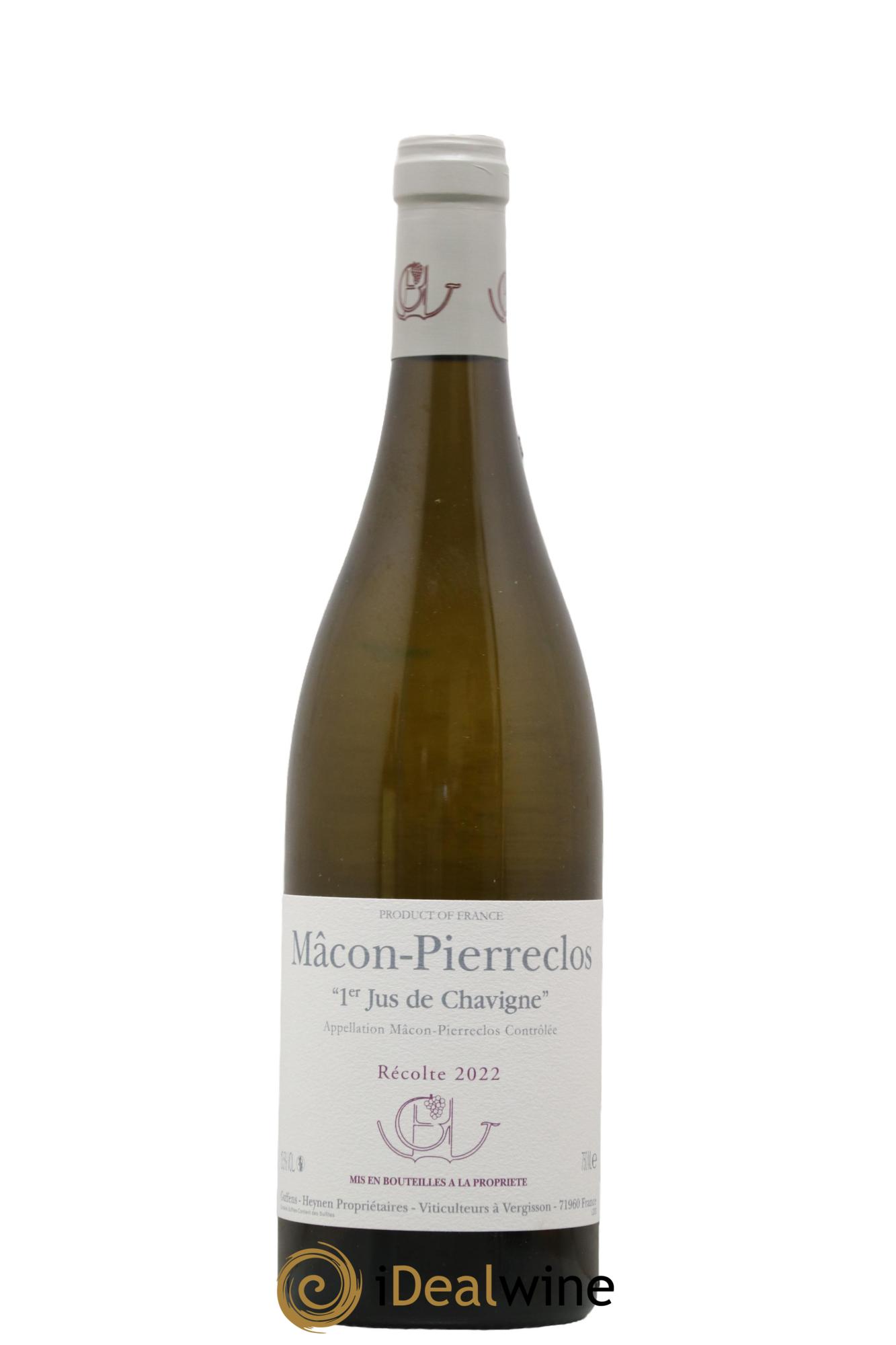 Mâcon Pierreclos 1er Jus de Chavigne Guffens-Heynen 2022 - Lot de 1 bouteille - 0