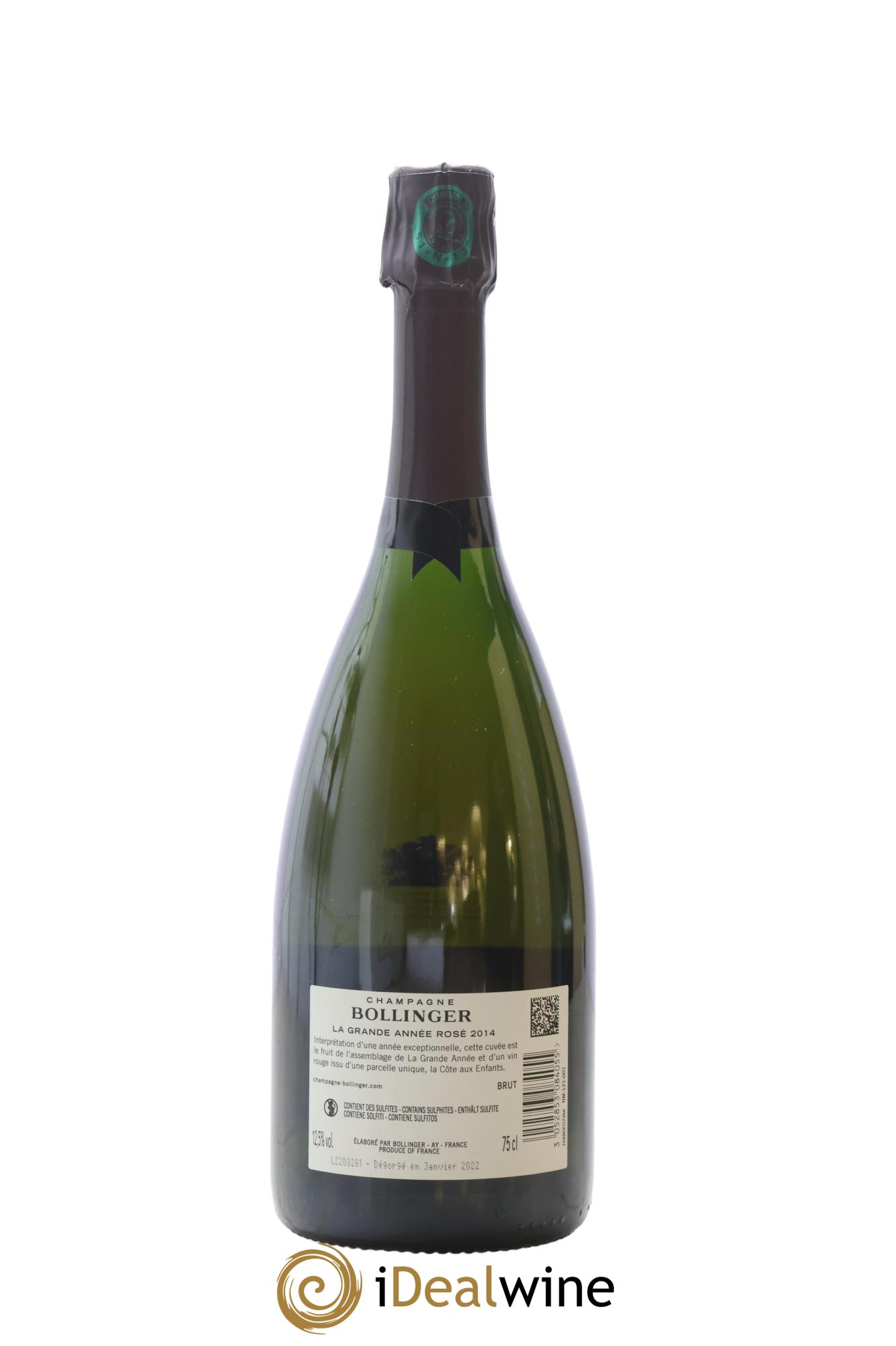 Grande Année Brut Bollinger 2014 - Lot of 1 bottle - 2