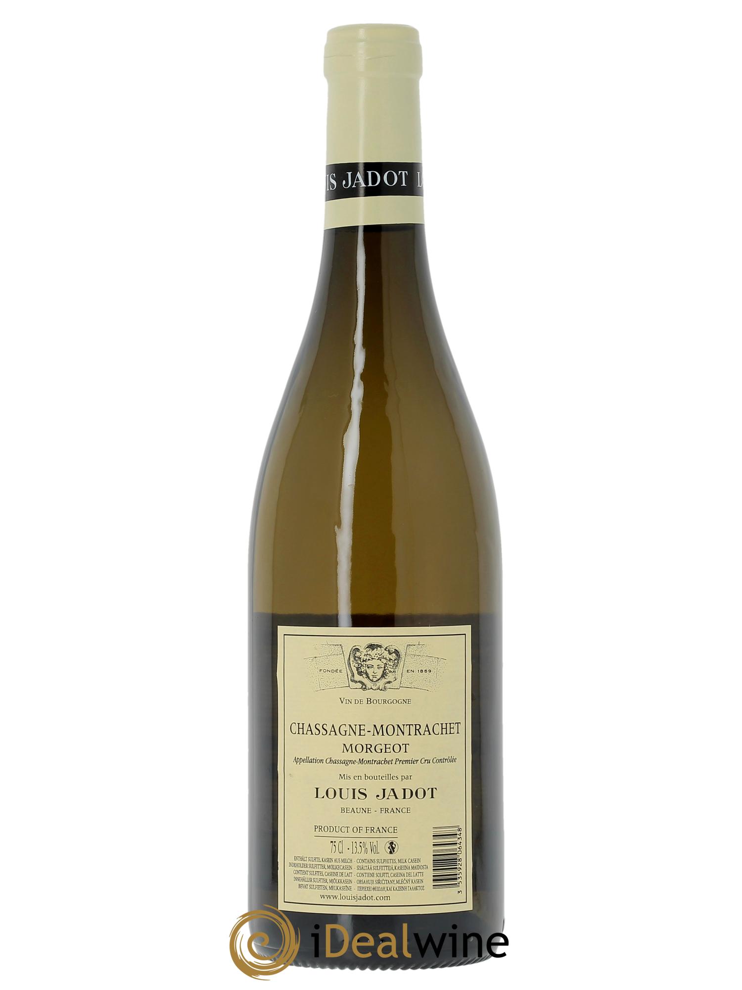 Chassagne-montrachet 1er Cru Morgeot Domaine Louis Jadot (Cassetta in legno a partire da 6 bt) 2023 - Lotto di 1 bottiglia - 1