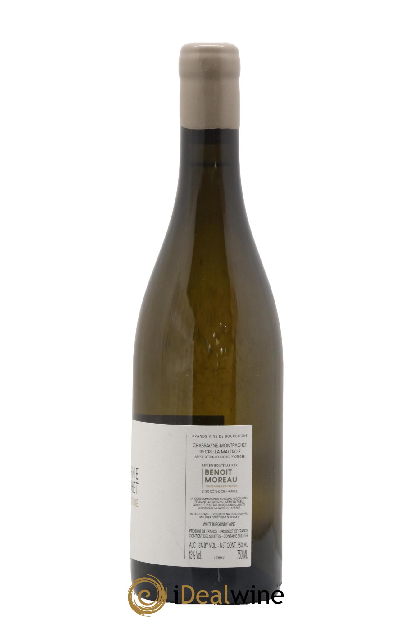 Chassagne-Montrachet 1er Cru La Maltroie Benoit Moreau 2022 - Lot de 1 bouteille - 1