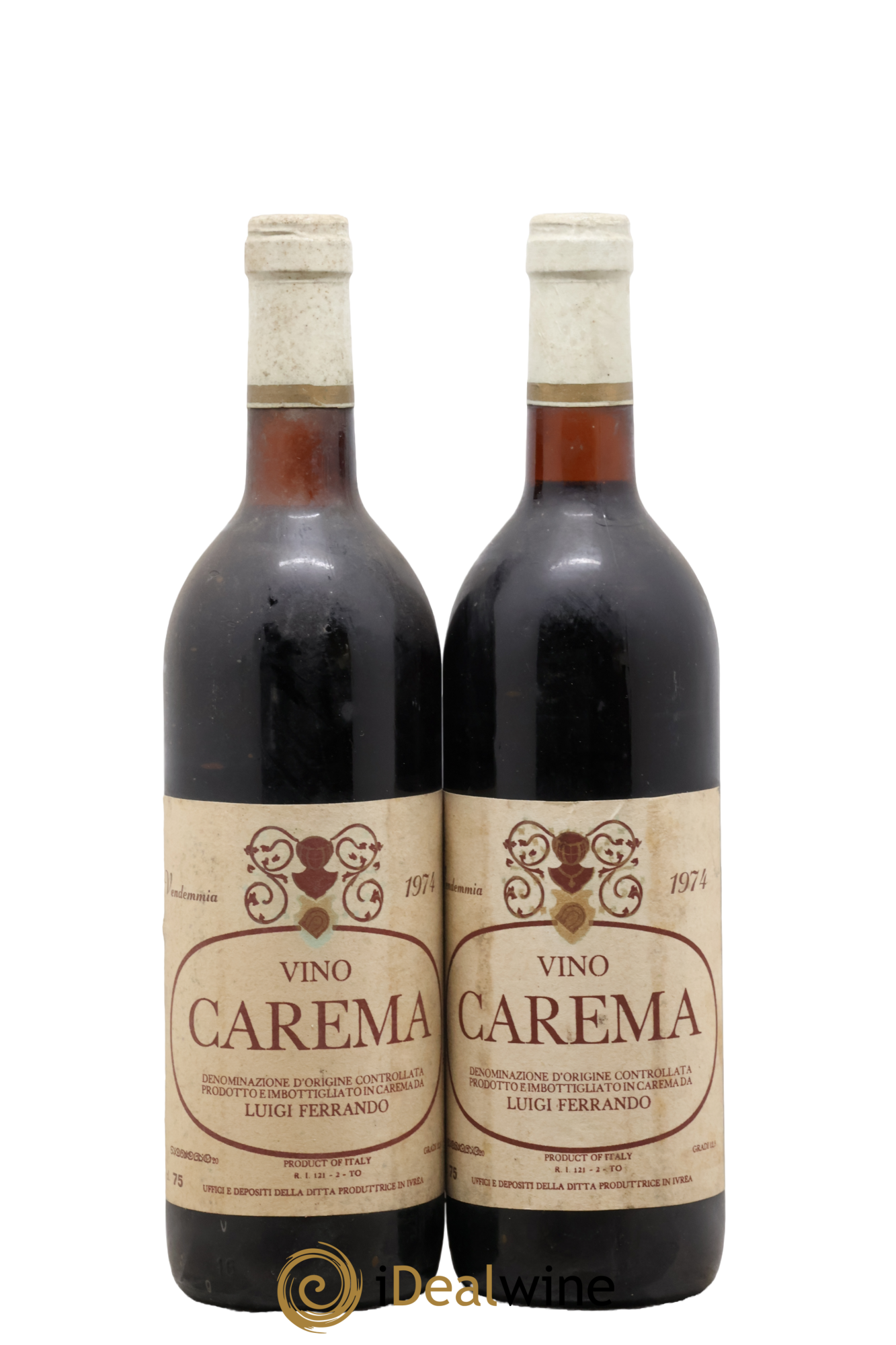 Italie Carema Luigi Ferrando 1974 - Lot de 2 bouteilles - 0