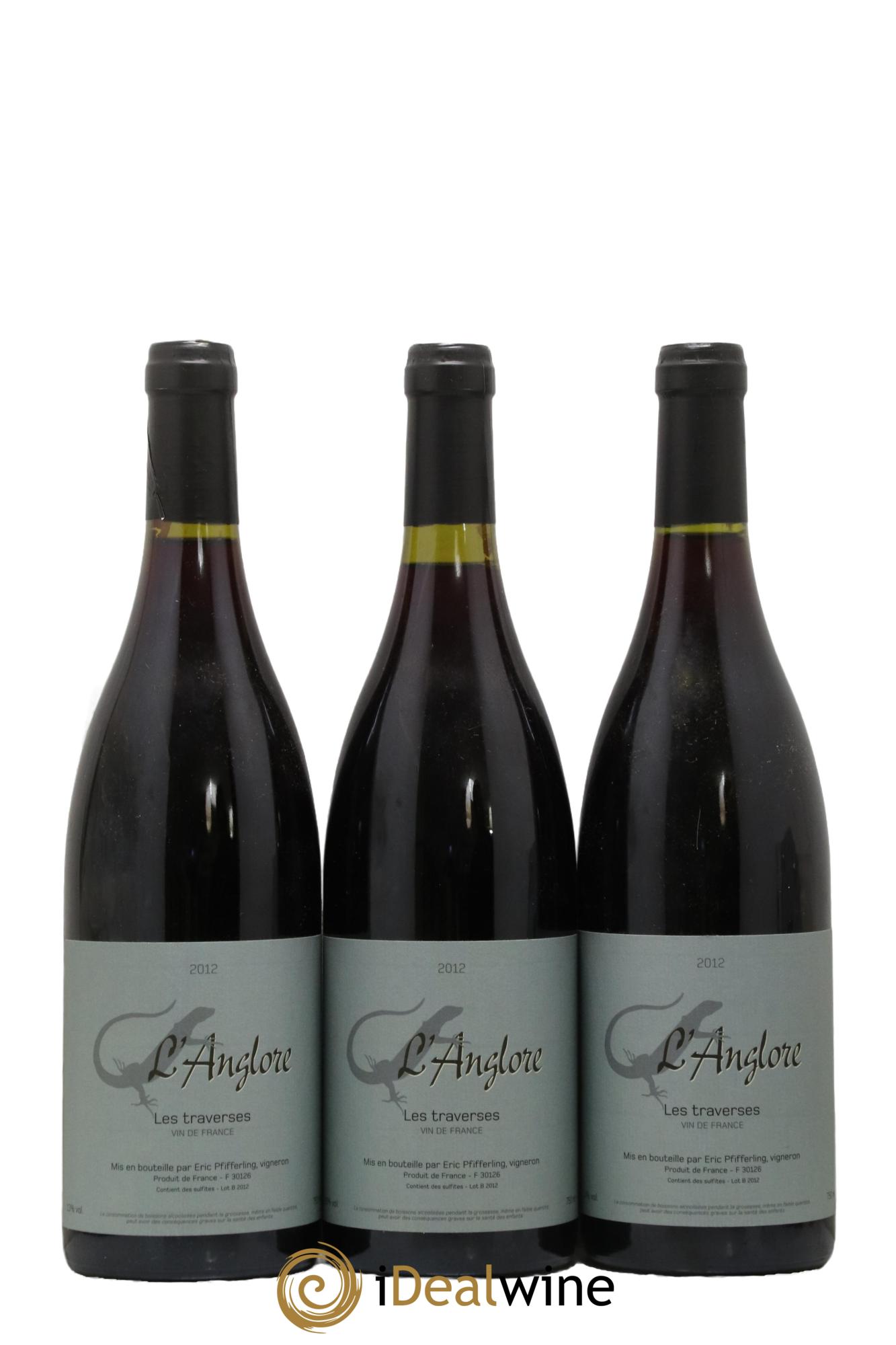 Vin de France Les Traverses L'Anglore 2012 - Lot de 3 bouteilles - 0