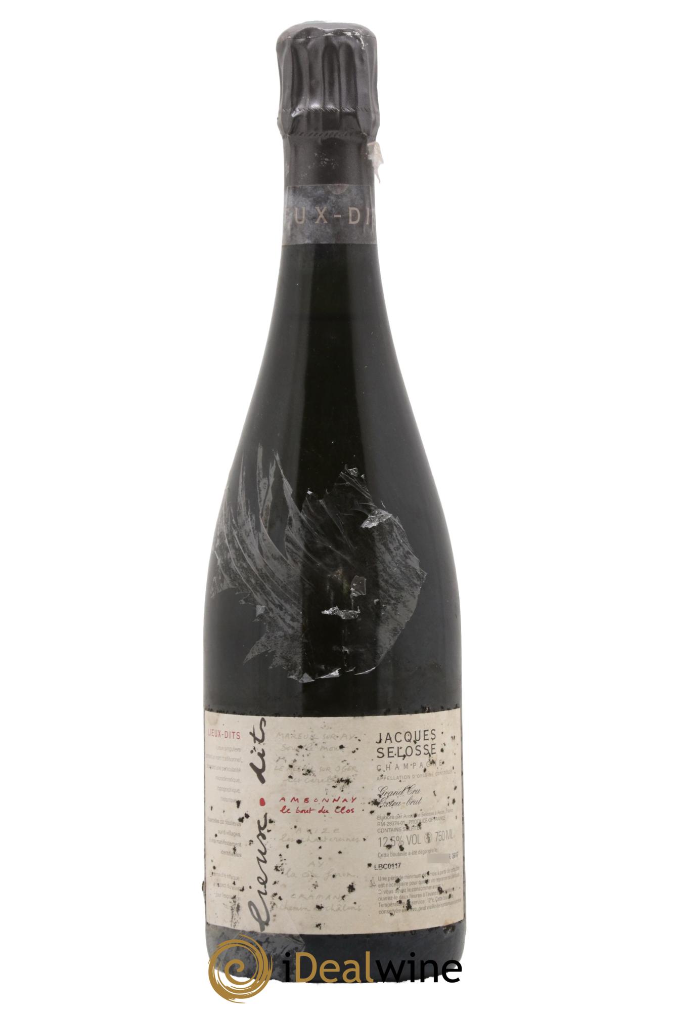 Ambonnay Le Bout du Clos Grand Cru Extra-Brut Jacques Selosse - Lotto di 1 bottiglia - 0