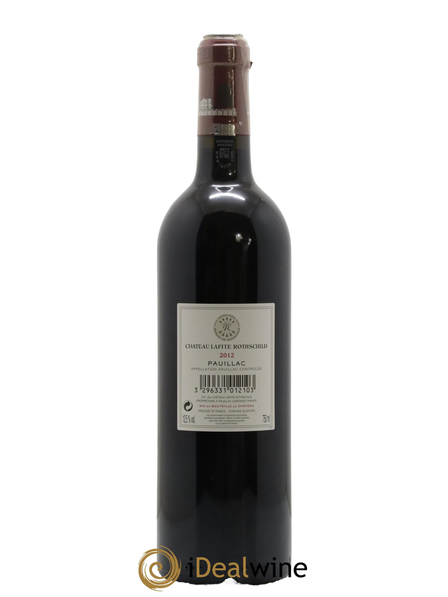 Château Lafite Rothschild 1er Grand Cru Classé 2012 - Posten von 1 Flasche - 1