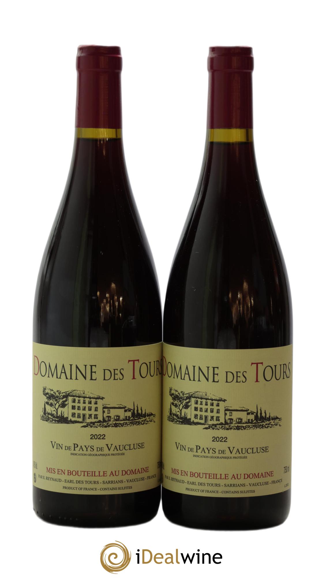 Vaucluse (Vin de Pays de Vaucluse) Domaine des Tours Emmanuel Reynaud 2022 - Lot of 2 bottles - 0