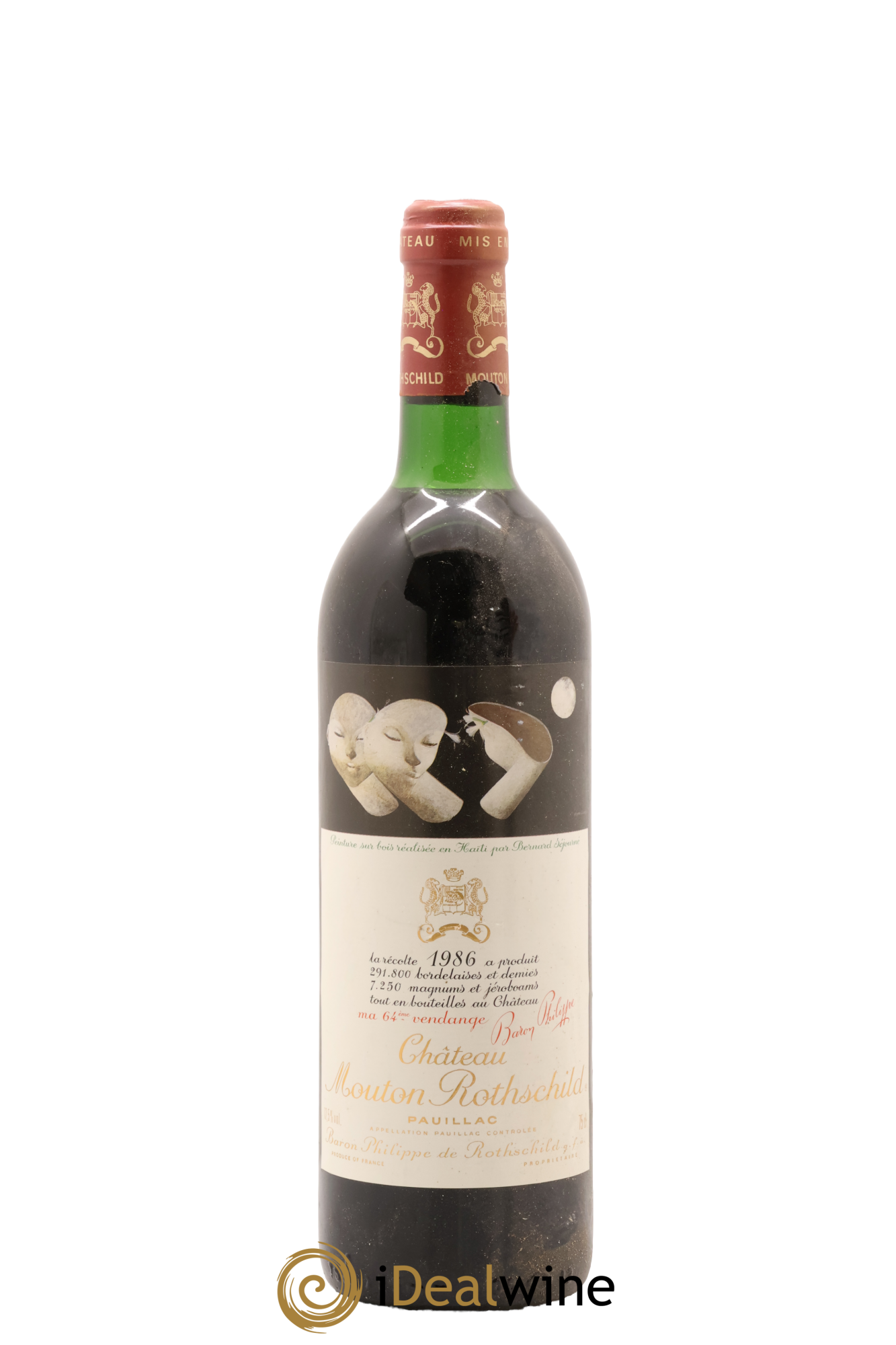 Château Mouton Rothschild 1er Grand Cru Classé 1986 - Lot de 1 bouteille - 0