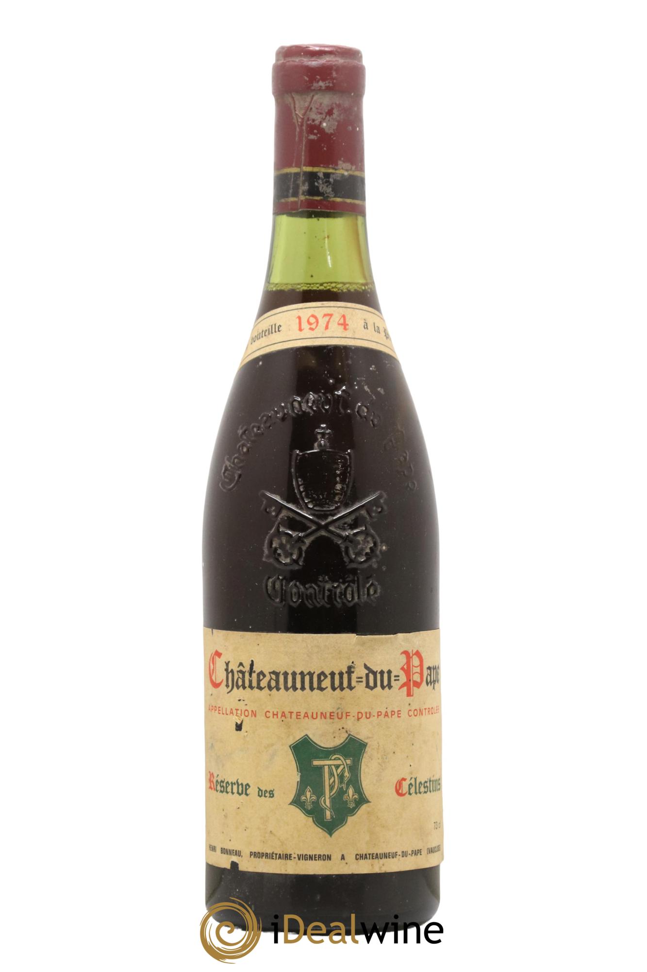 Châteauneuf-du-Pape Réserve des Célestins Henri Bonneau & Fils 1974 - Lot de 1 bouteille - 0