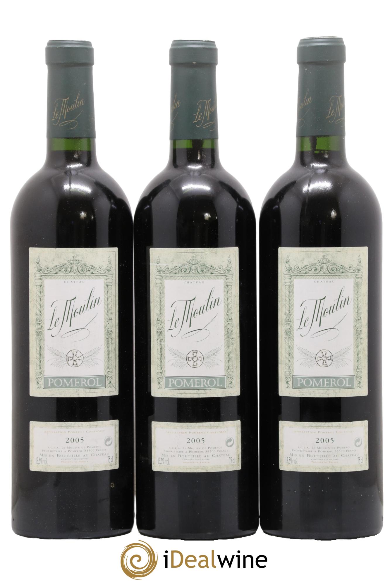 Château le Moulin 2005 - Lot of 3 bottles - 0