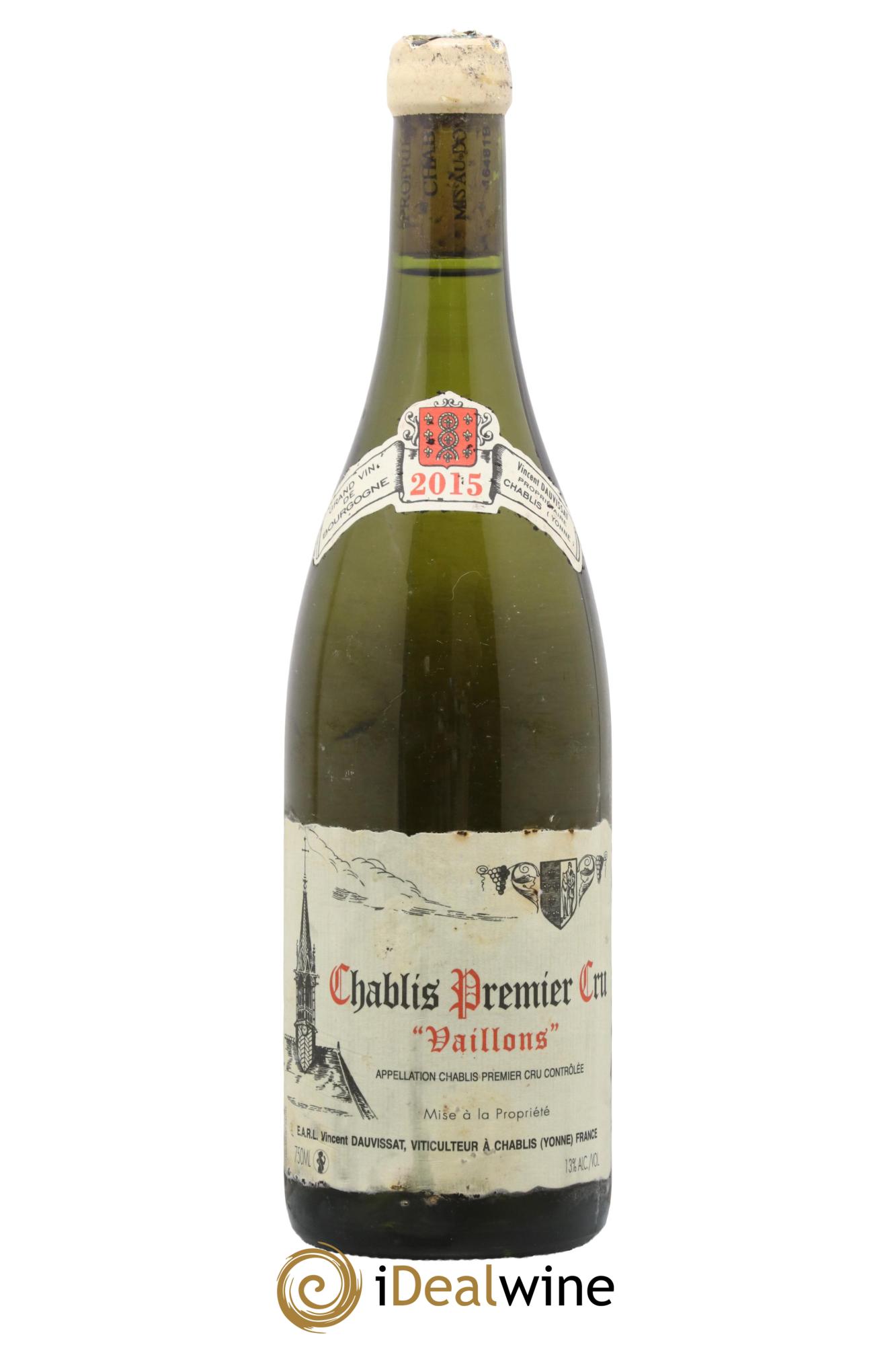 Chablis 1er Cru Vaillons Vincent Dauvissat (Domaine) 2015 - Lot de 1 bouteille - 0