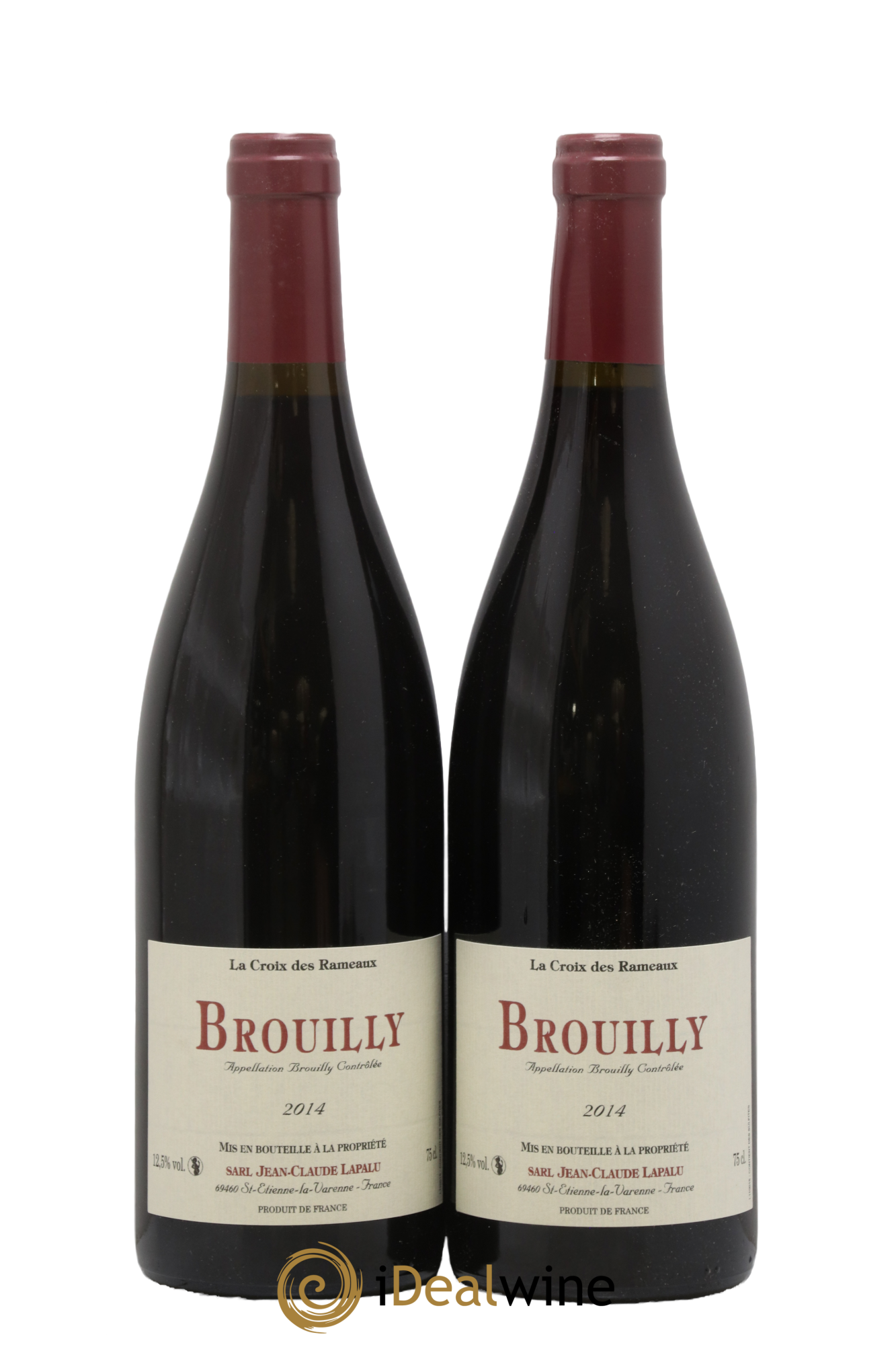 Brouilly La Croix des Rameaux Jean-Claude Lapalu 2014 - Lot of 2 bottles - 0