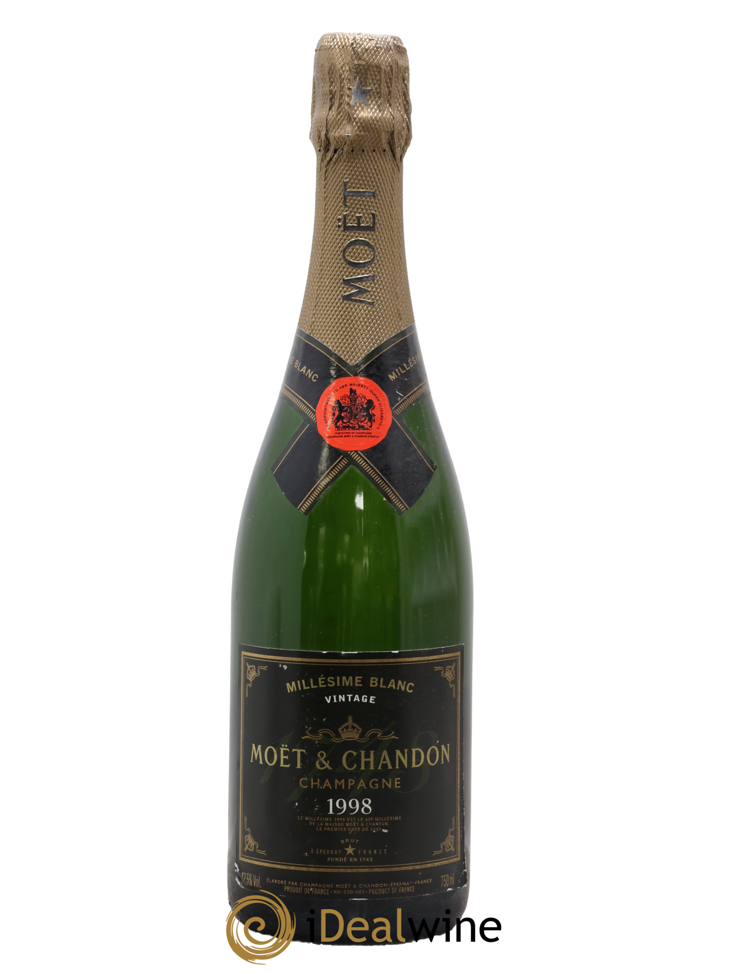 Champagne Millésime Blanc Vintage Moët Et Chandon 1998 - Lot of 1 bottle - 0