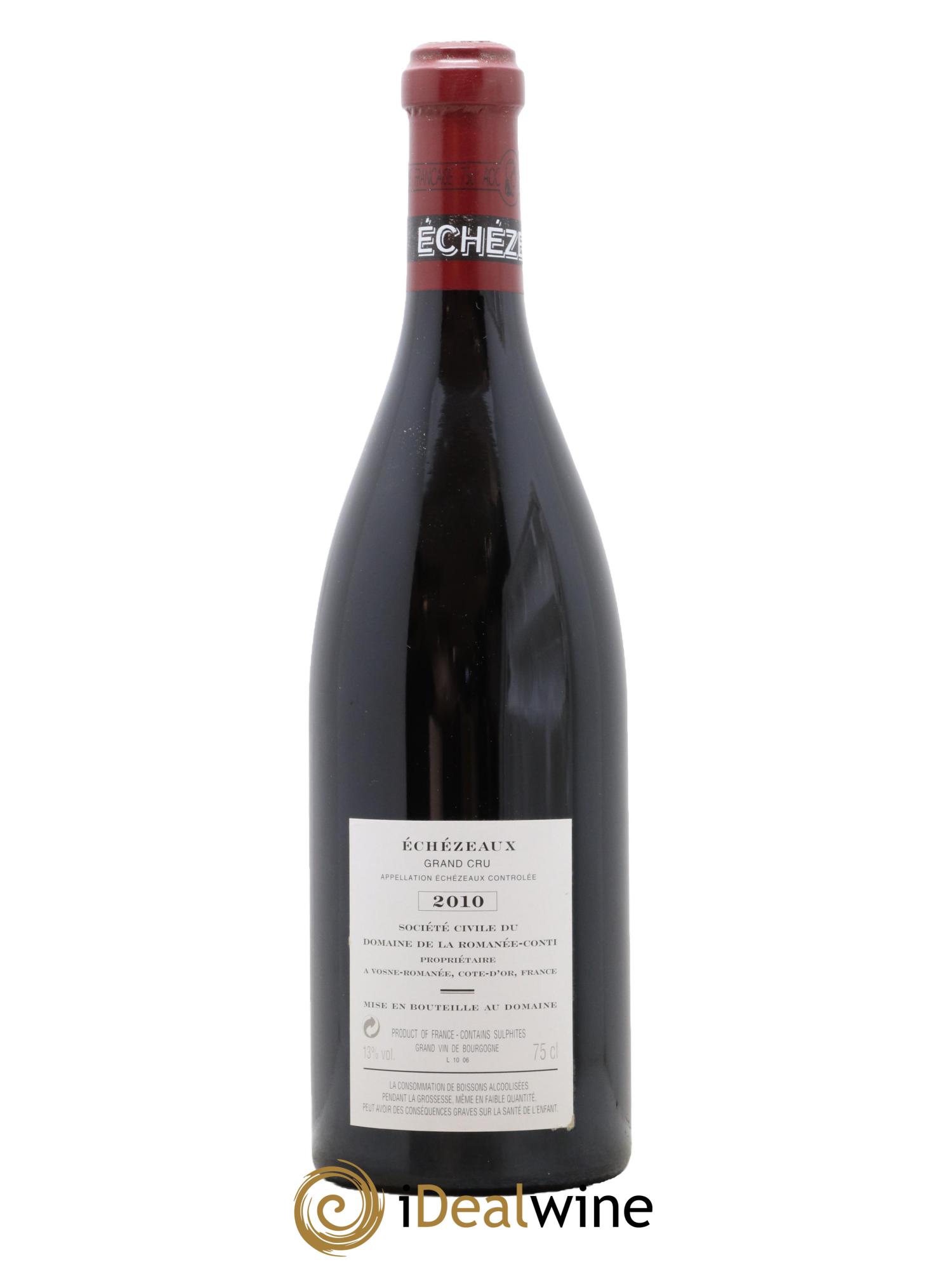 Echezeaux Grand Cru Domaine de la Romanée-Conti  2010 - Posten von 1 Flasche - 1