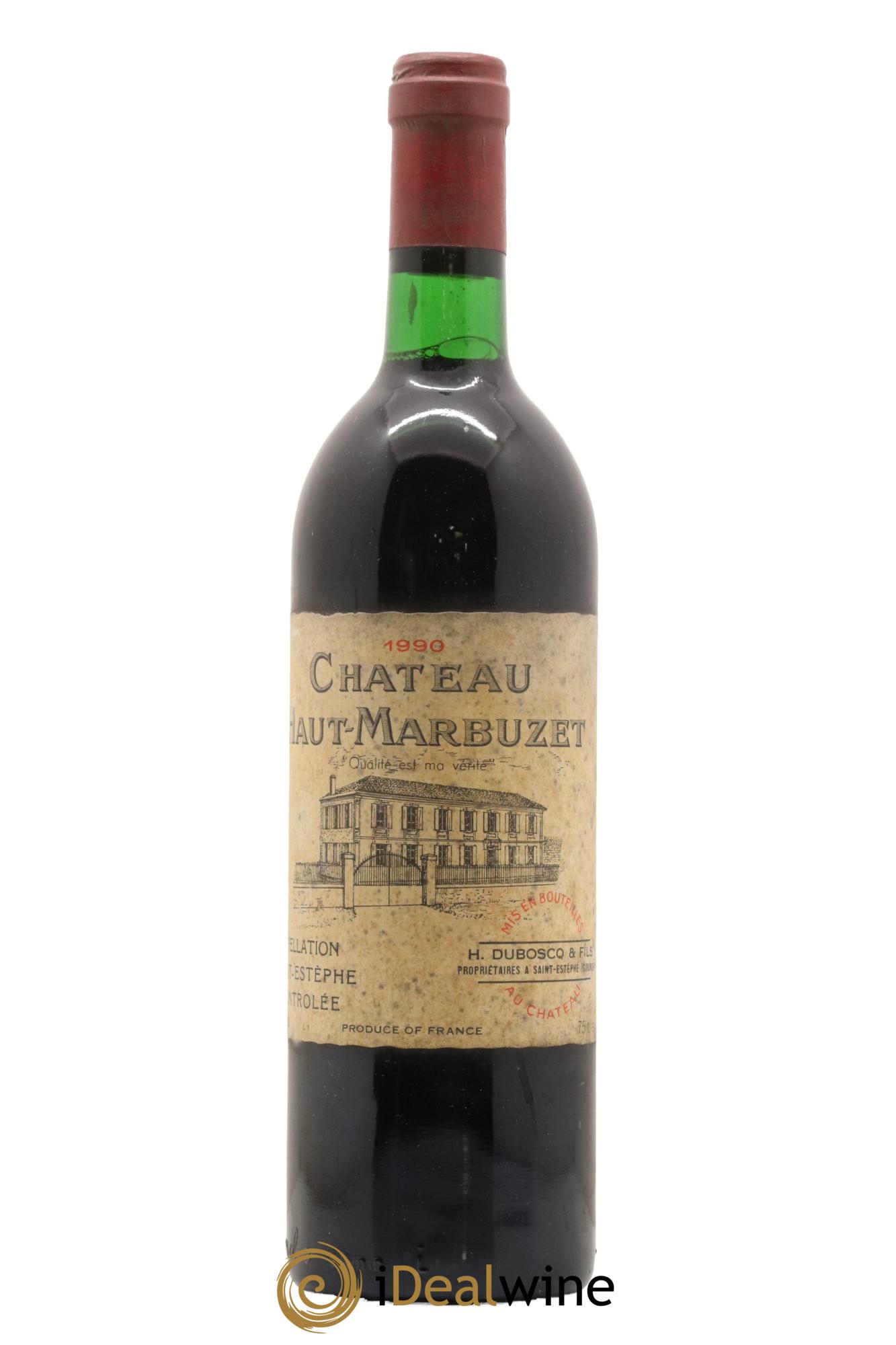 Château Haut Marbuzet 1990 - Lot de 1 bouteille - 0