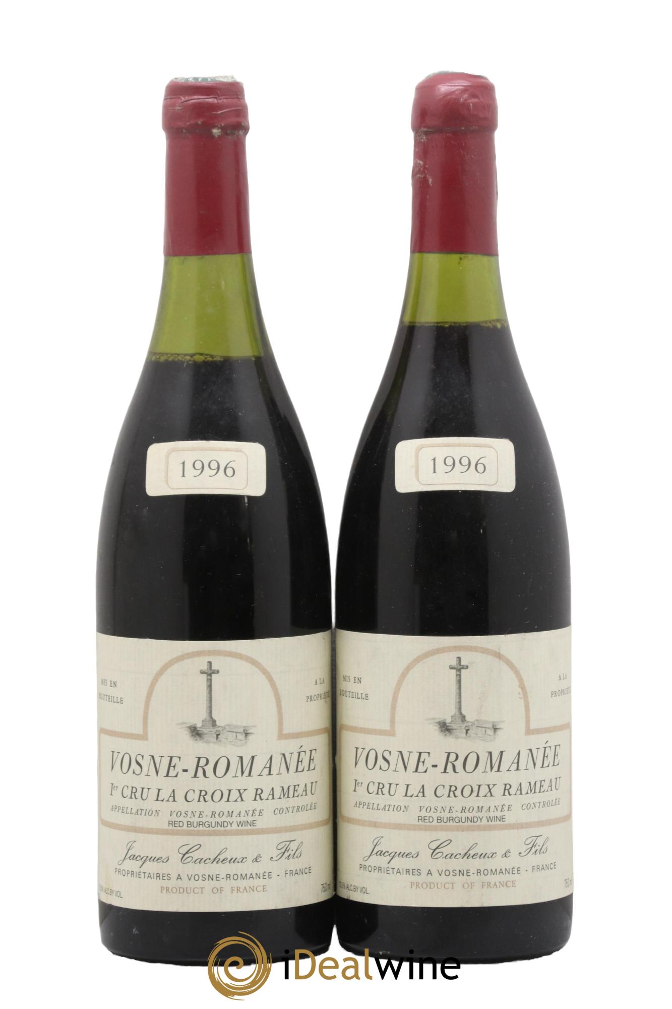 Vosne-Romanée 1er Cru La Croix Rameau Jacques Cacheux & Fils 1996 - Lot de 2 bouteilles - 0